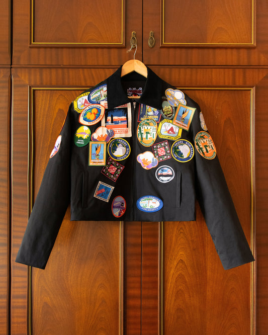 HOTEL ERRORS PATCH JACKET IN BLACK