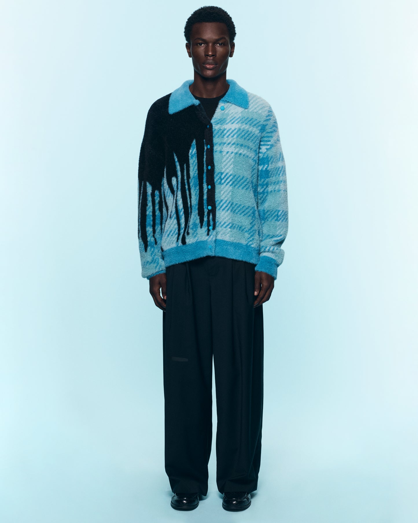 SHAGGY KNITTED CARDIGAN