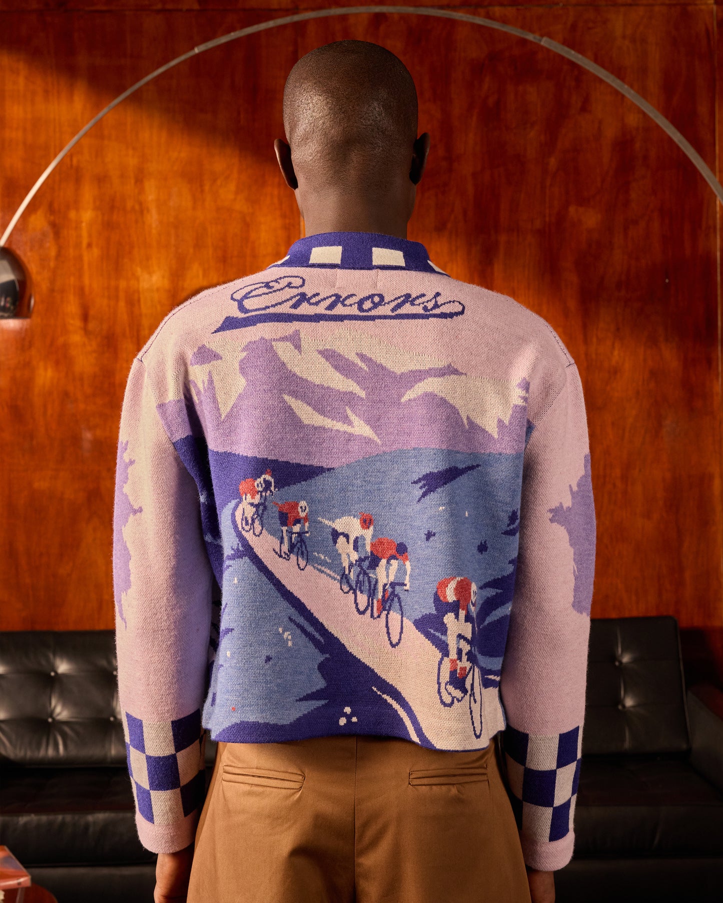 KNIT CYCLING JACKET IN LILAC