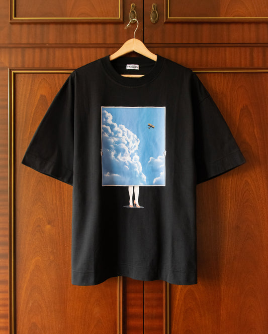 FRAME MIDWEIGHT TEE IN BLACK