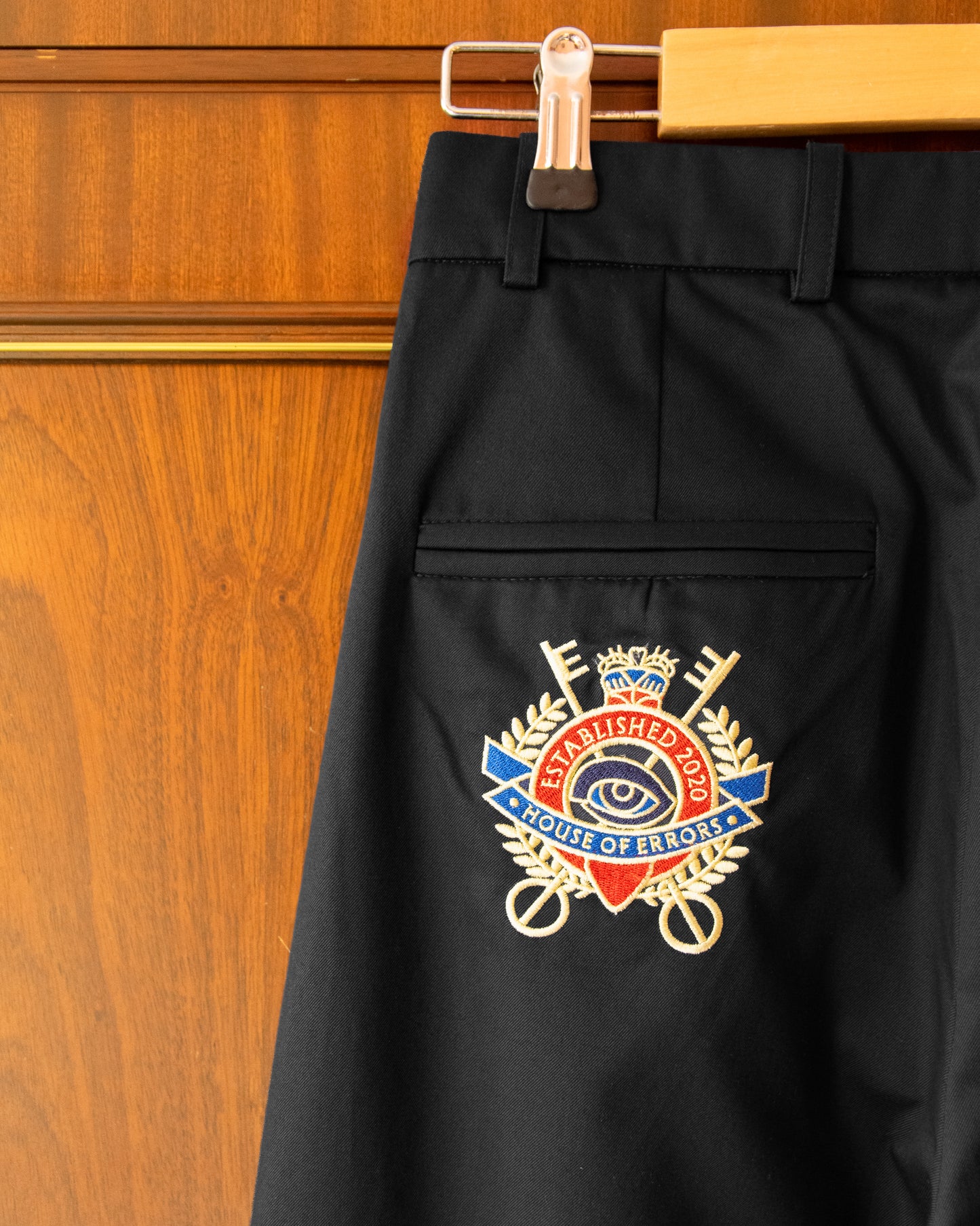 WIDE LEG CROWN TROUSERS IN BLACK