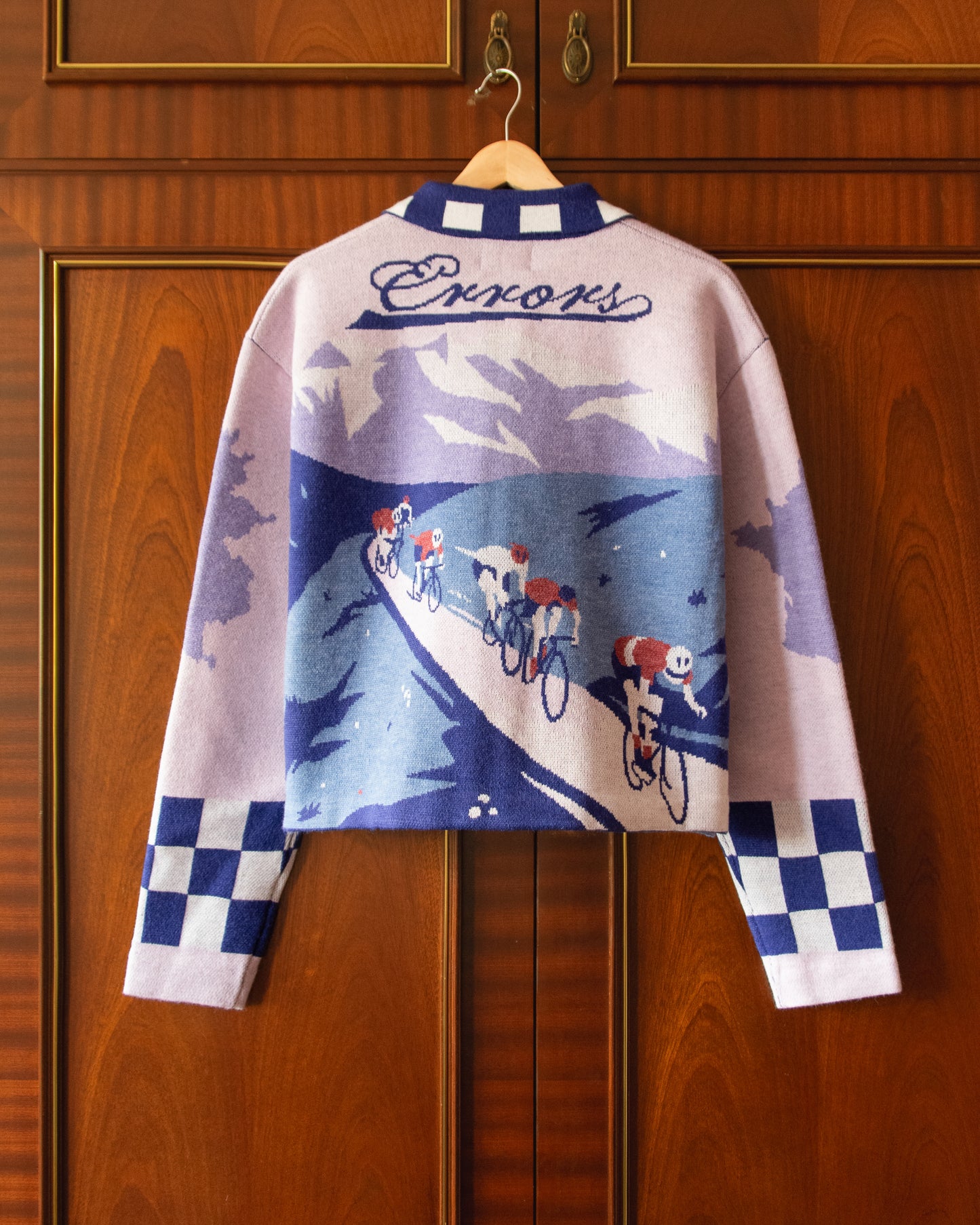 KNIT CYCLING JACKET IN LILAC