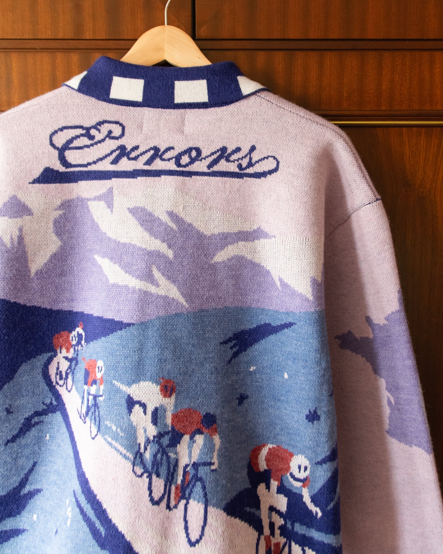 KNIT CYCLING JACKET IN LILAC