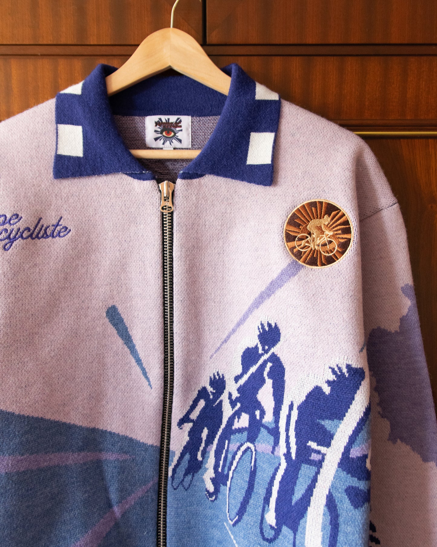 KNIT CYCLING JACKET IN LILAC