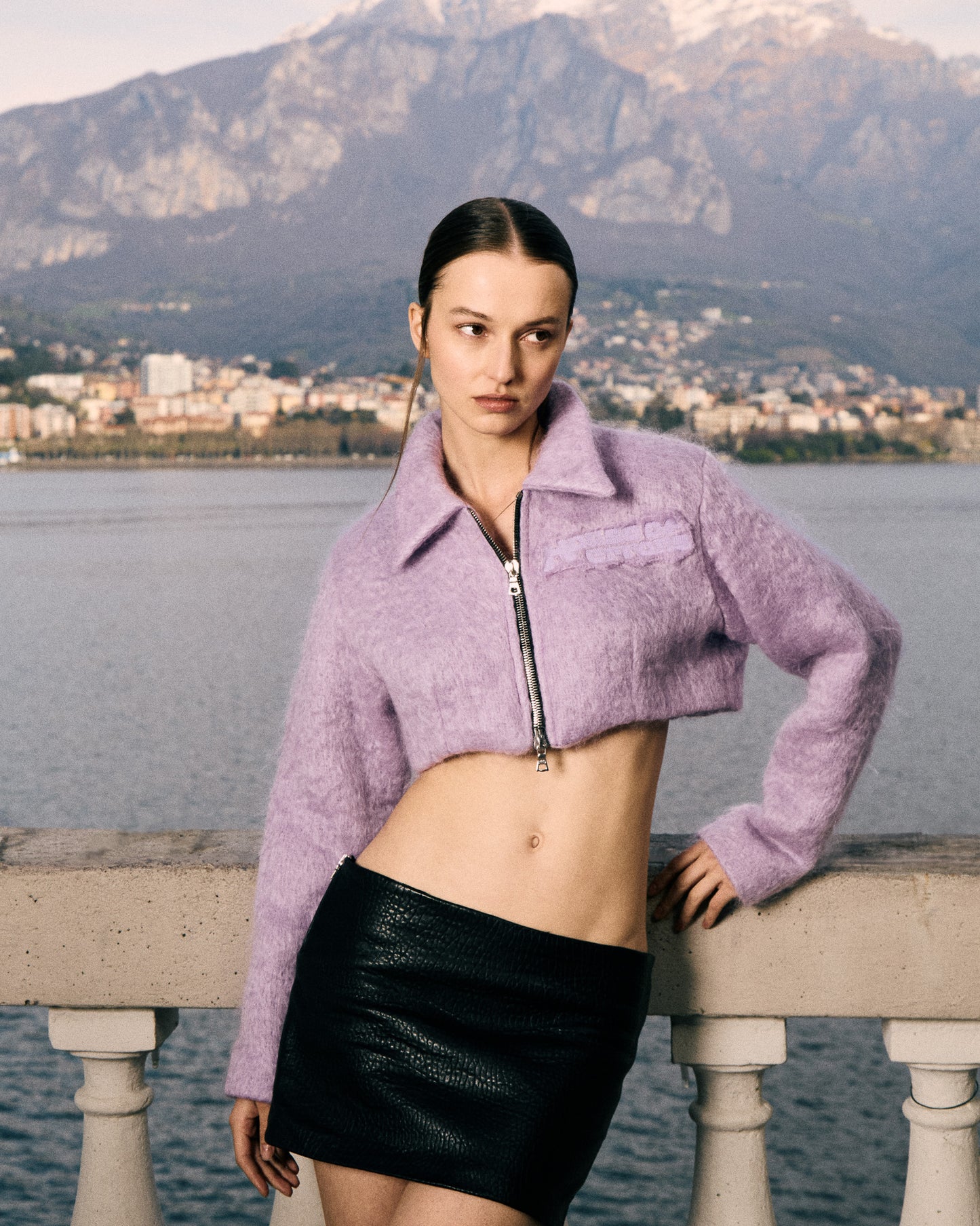 CROPPED MOHAIR CHAINQUILT JACKET