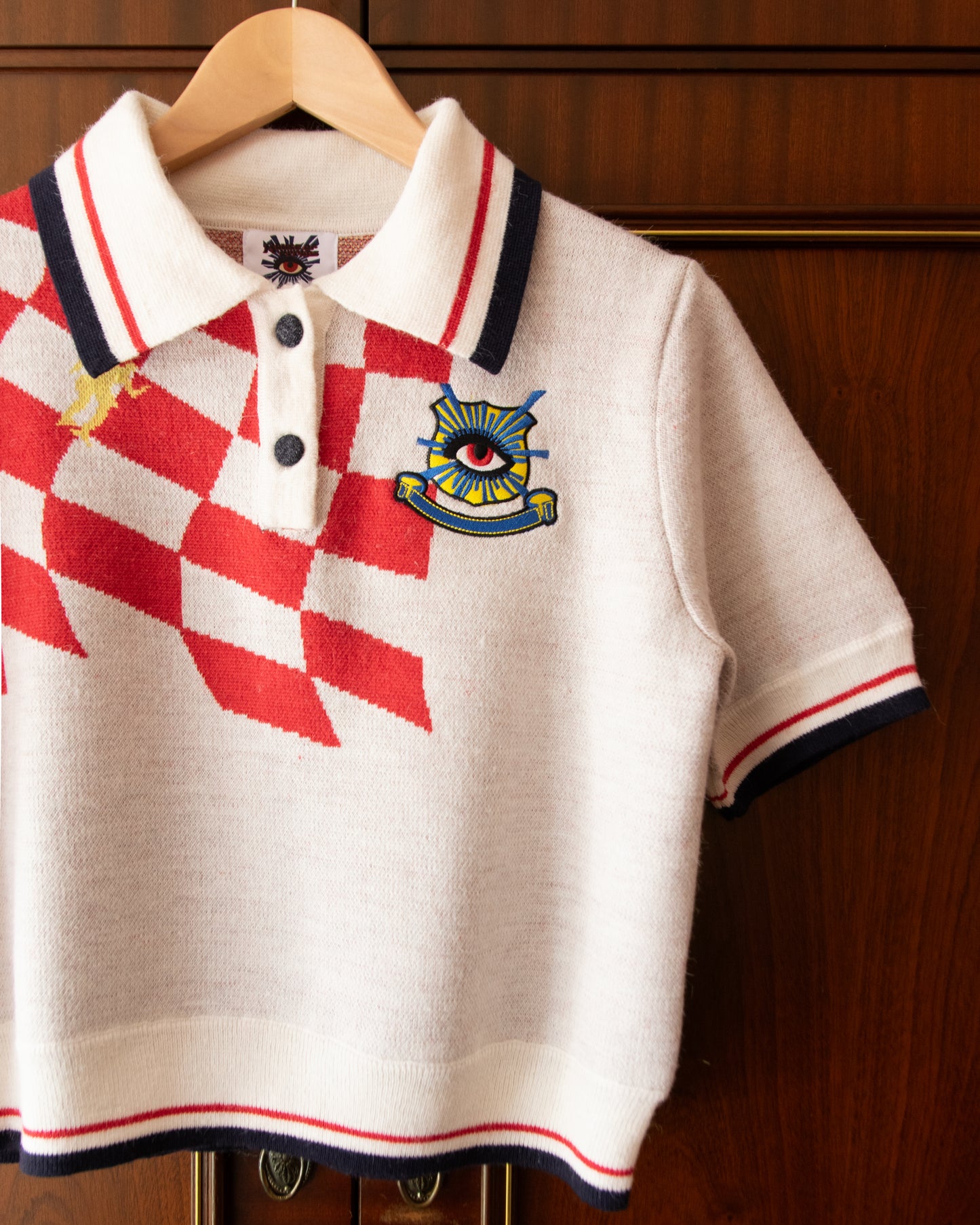 KNITTED FOOTBALL POLO