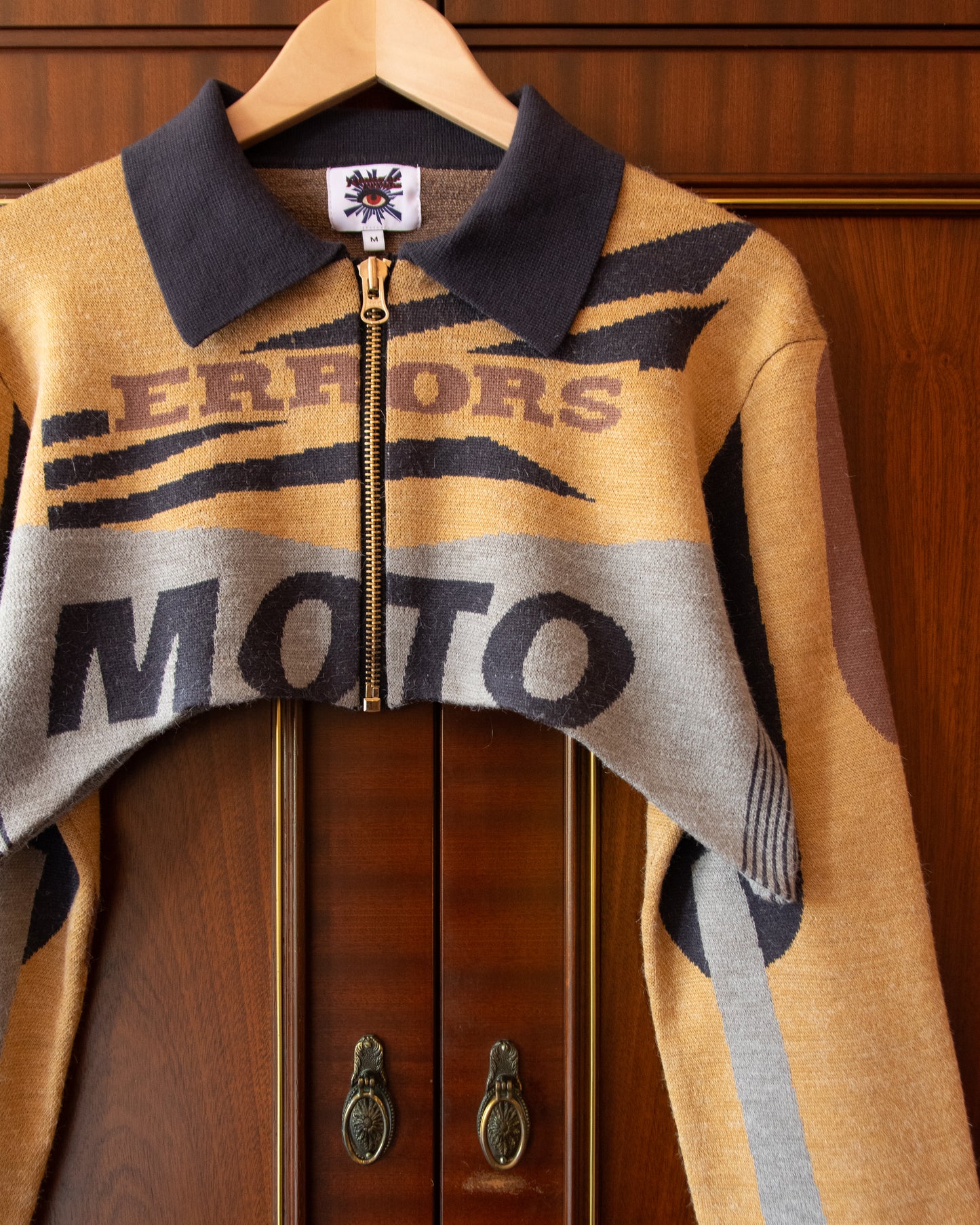 KNITTED MOTO CROPPED JACKET