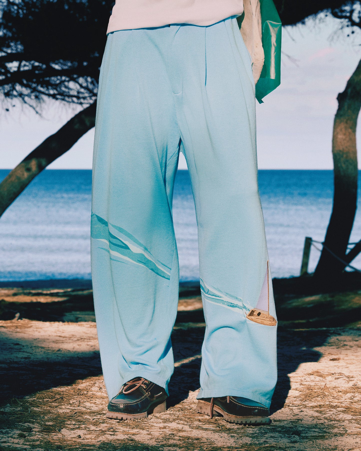 KNITTED COTTON BOAT TROUSERS