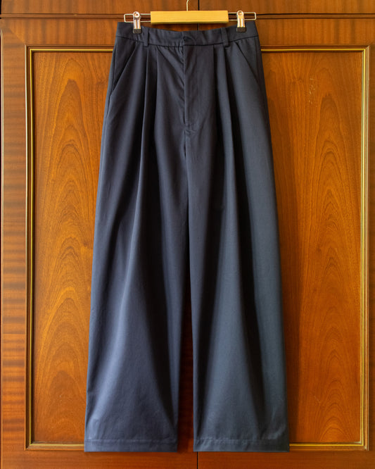 WIDE LEG CROWN TROUSERS IN NAVY
