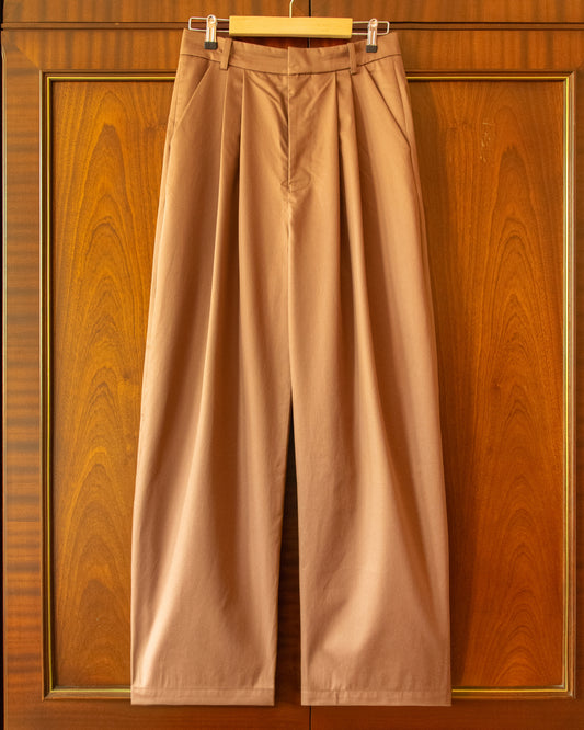 WIDE LEG CROWN TROUSERS IN BROWN