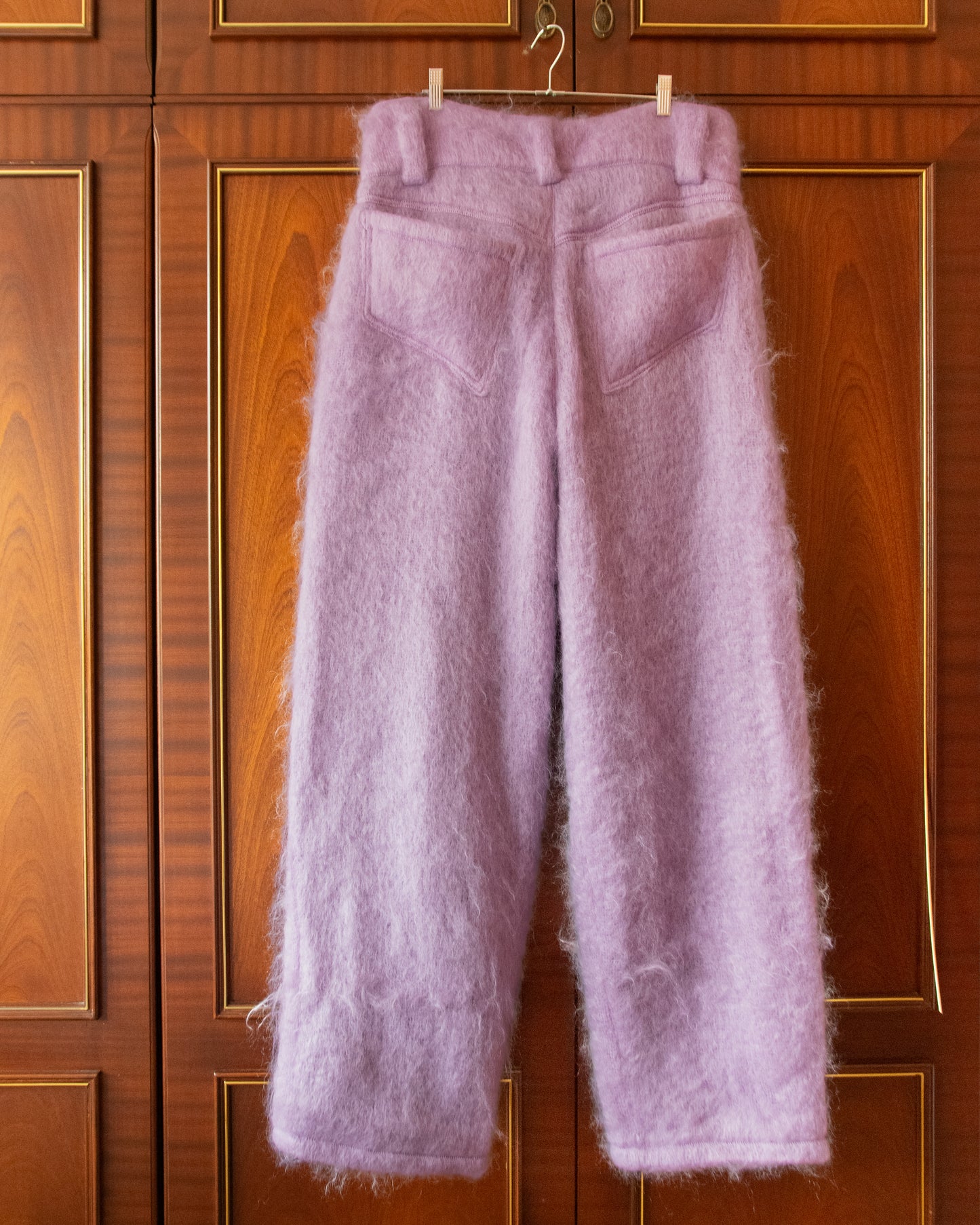 MOHAIR JEANS IN LILAC