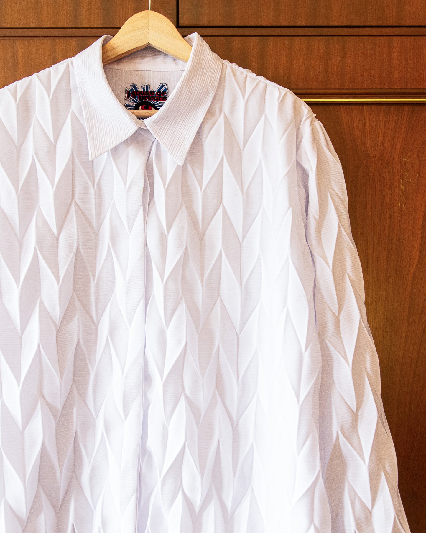 PLEATED CREPE SHIRT
