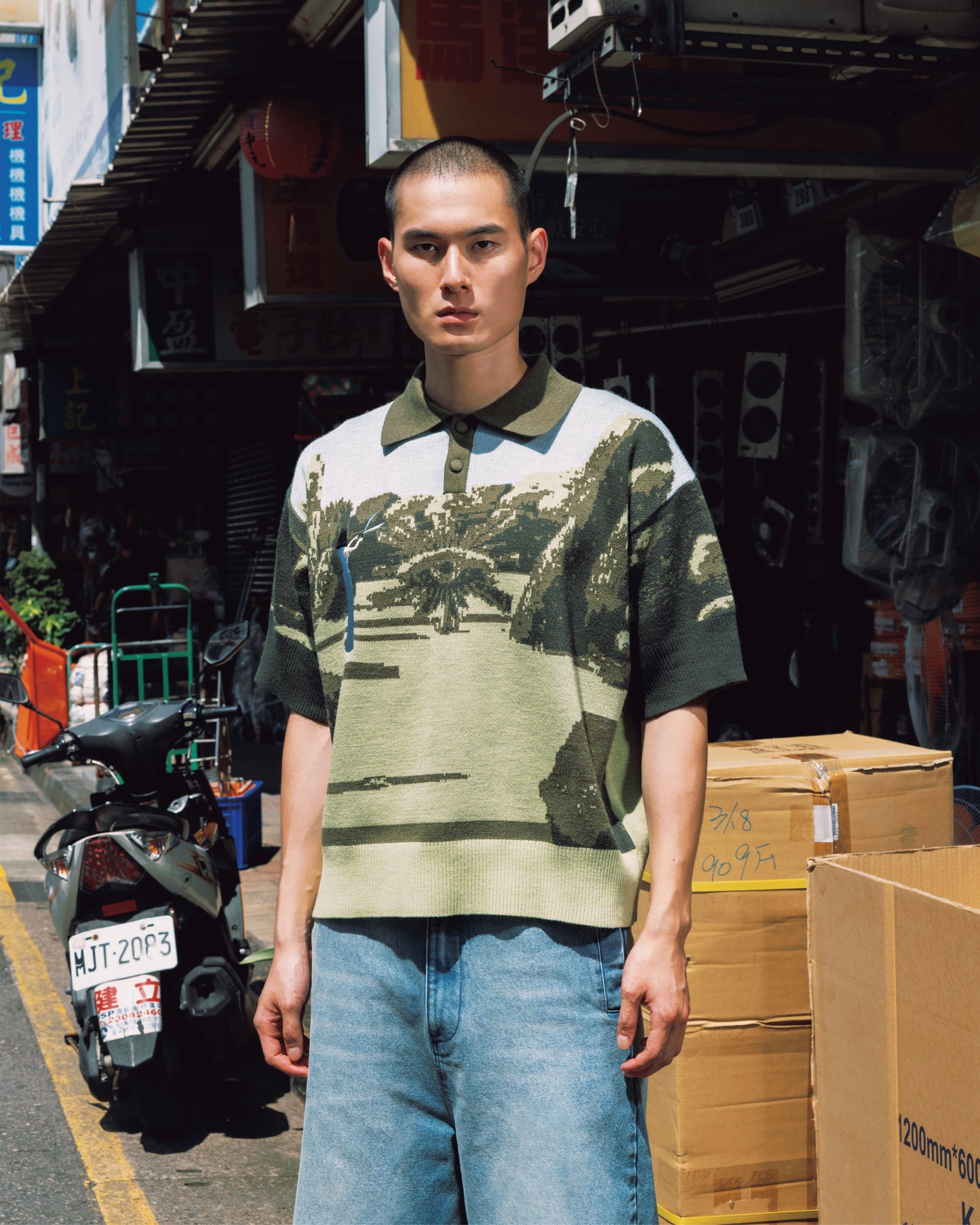 KNITTED GARDEN POLO