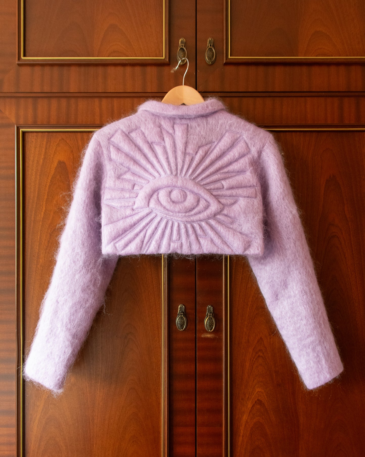CROPPED MOHAIR CHAINQUILT JACKET