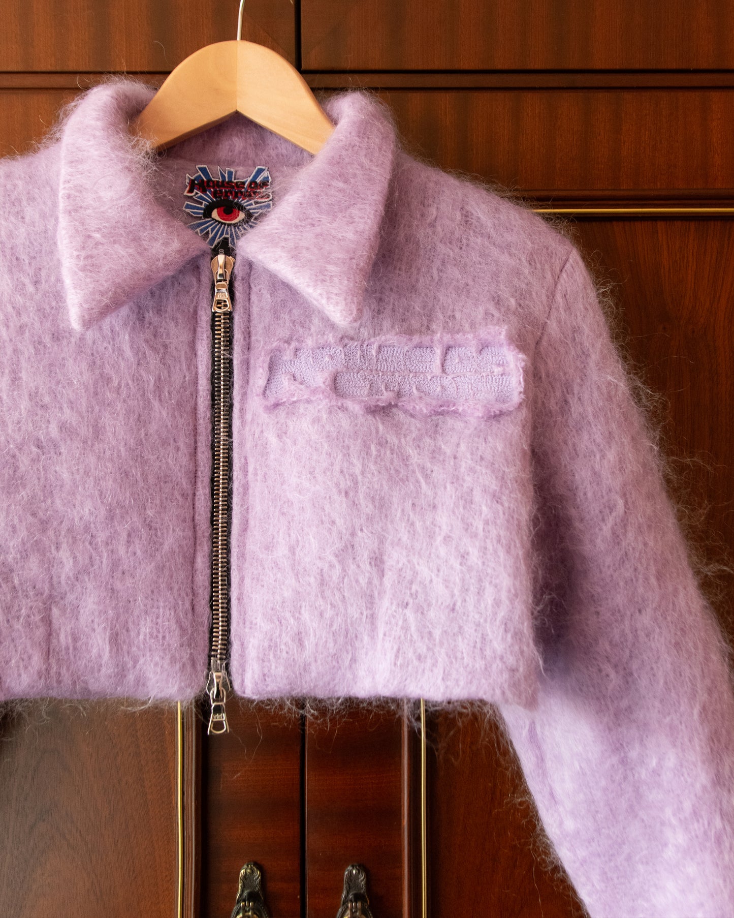 CROPPED MOHAIR CHAINQUILT JACKET
