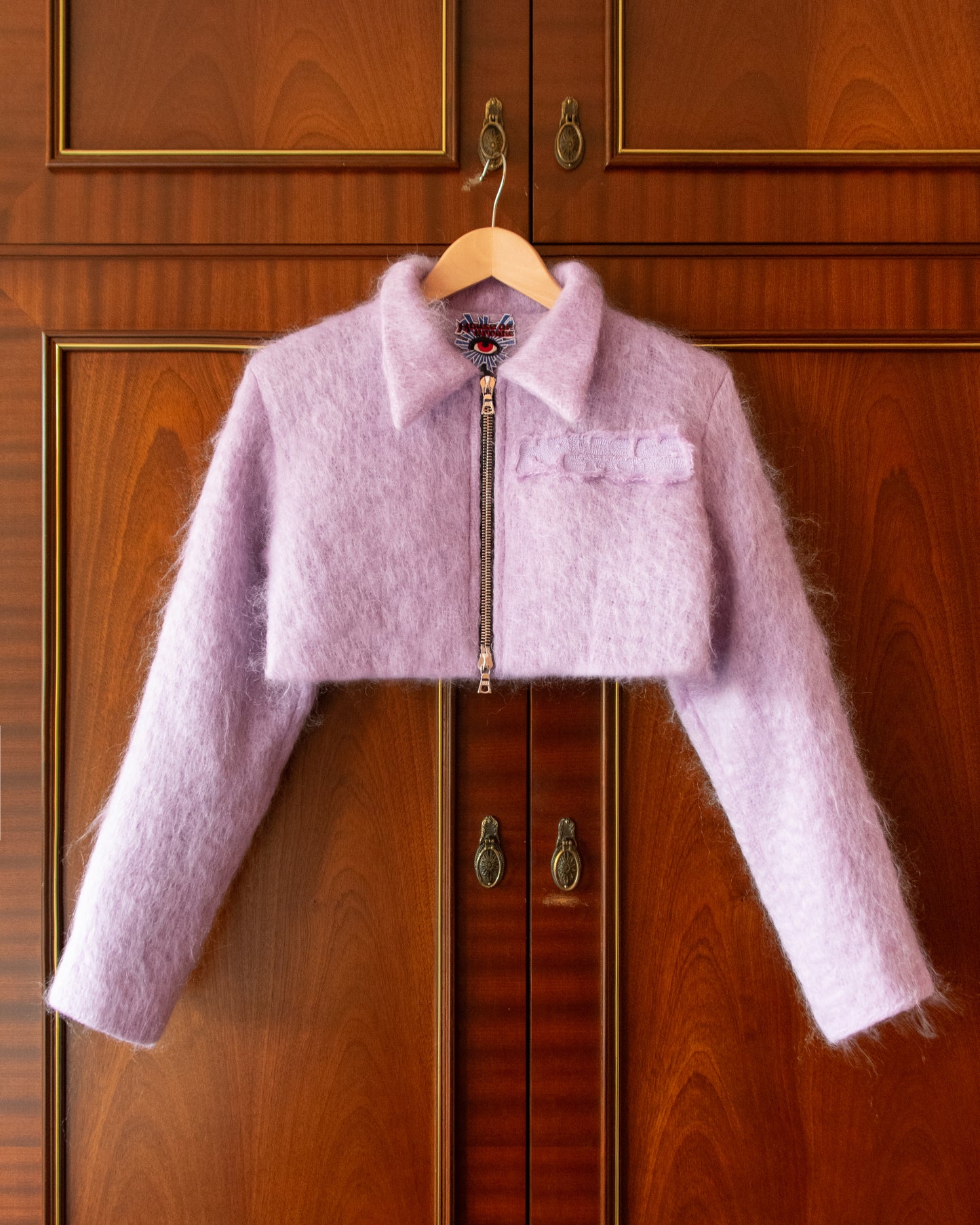 CROPPED MOHAIR CHAINQUILT JACKET