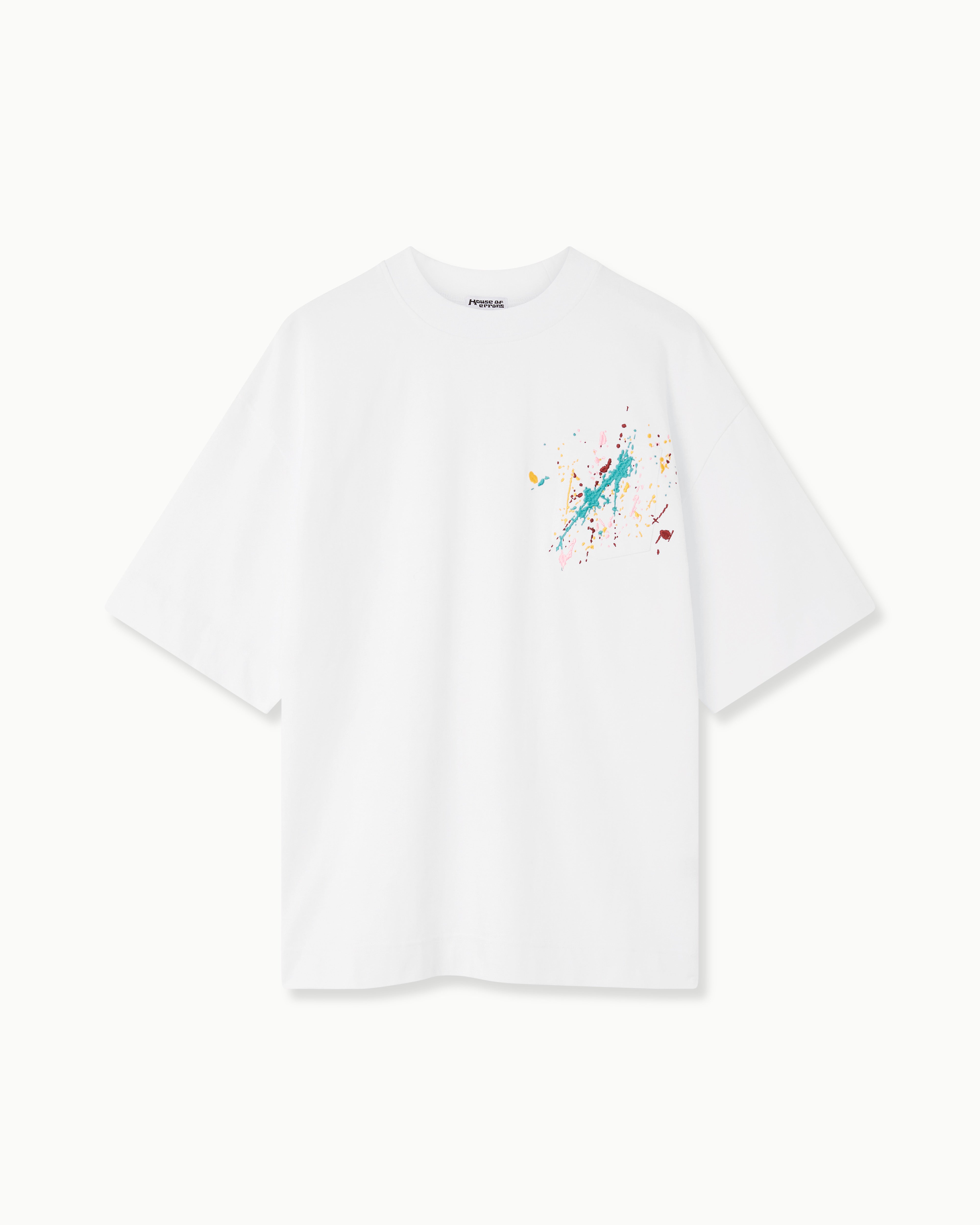 EMBROIDERED PAINT SPLATTER TEE – HOUSE OF ERRORS