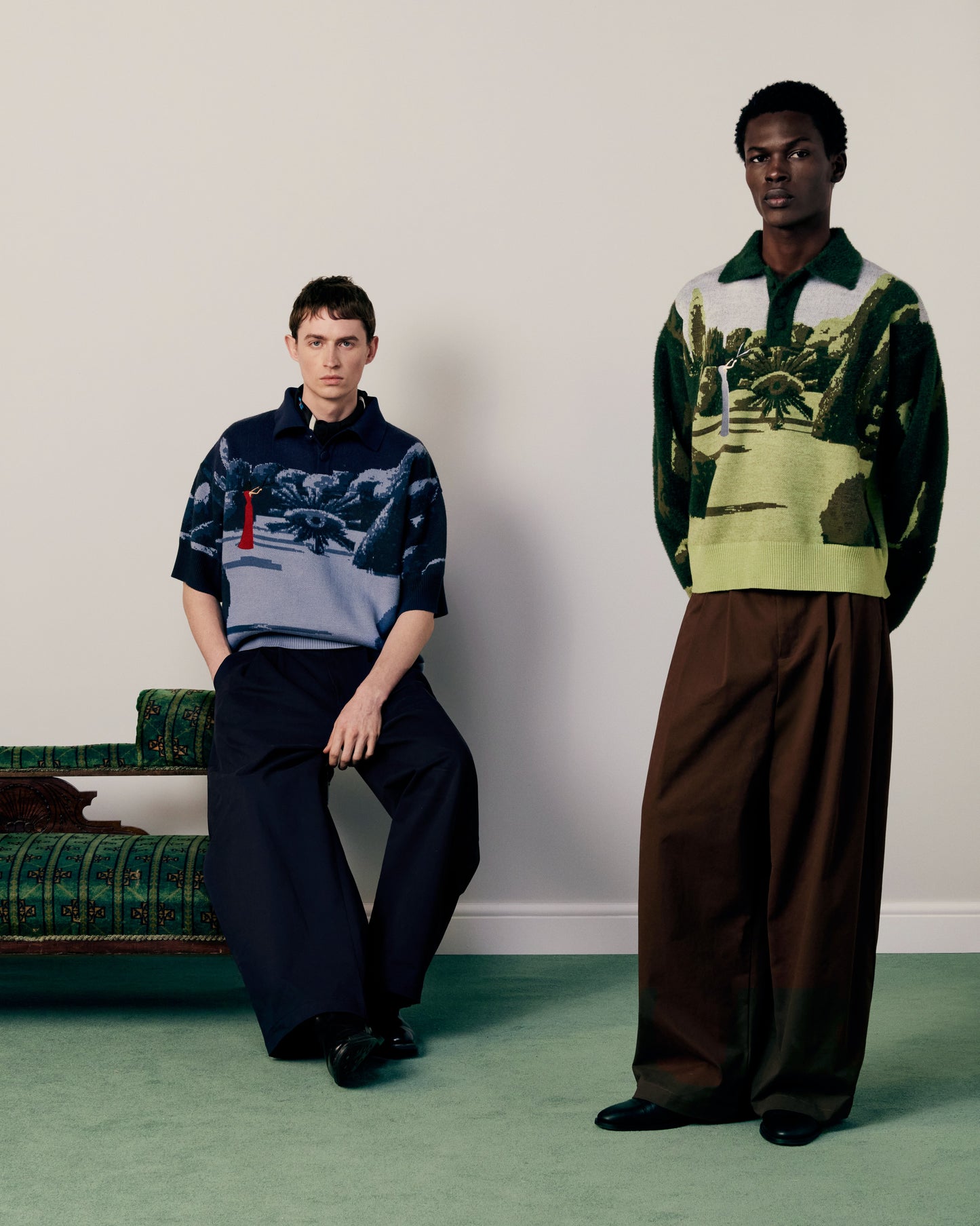 KNITTED NIGHT GARDEN POLO