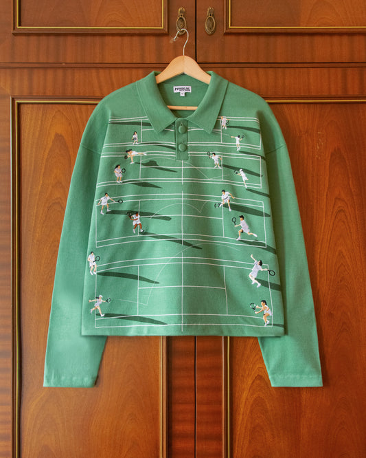 FINE KNIT TENNIS SWEATER