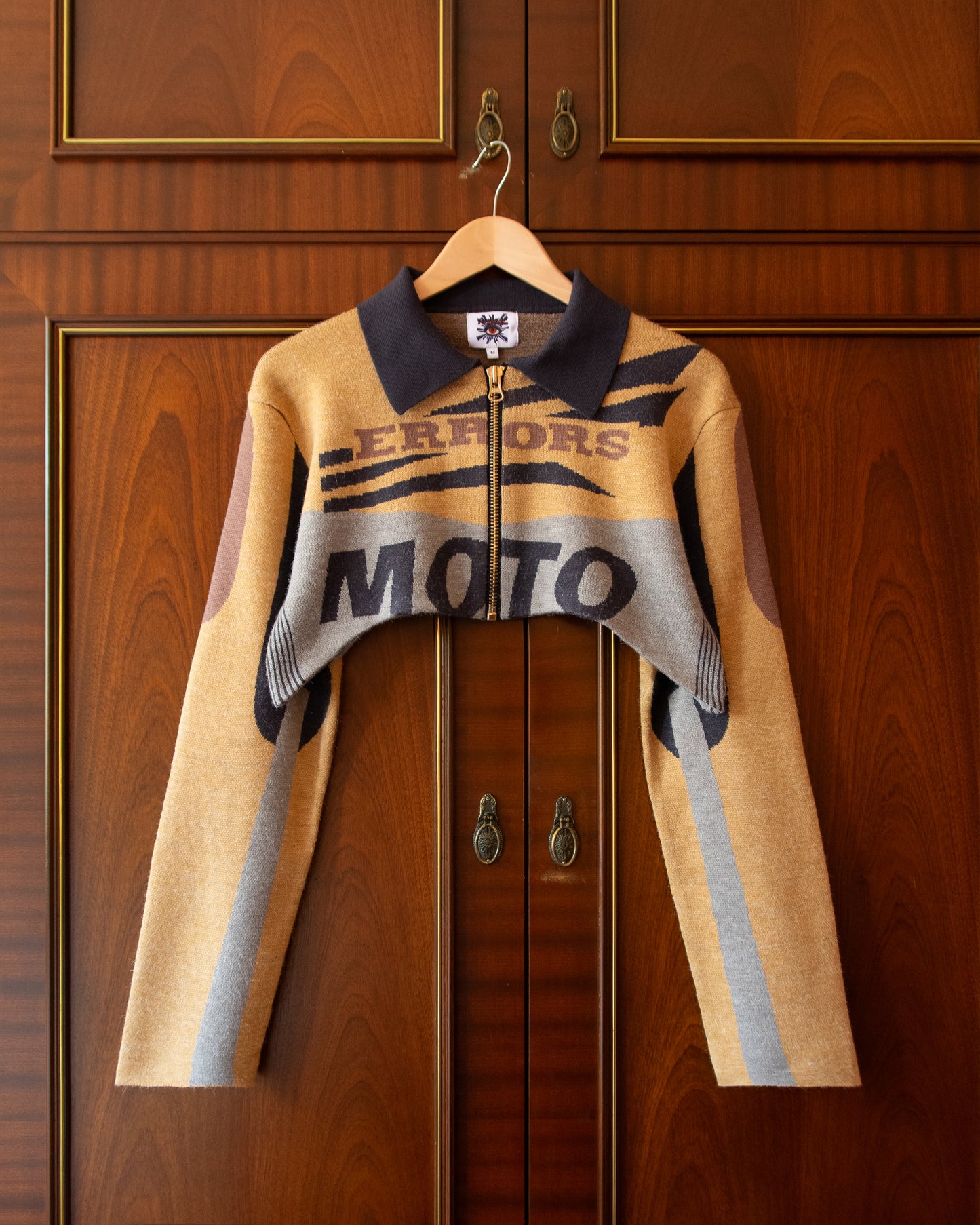 KNITTED MOTO CROPPED JACKET