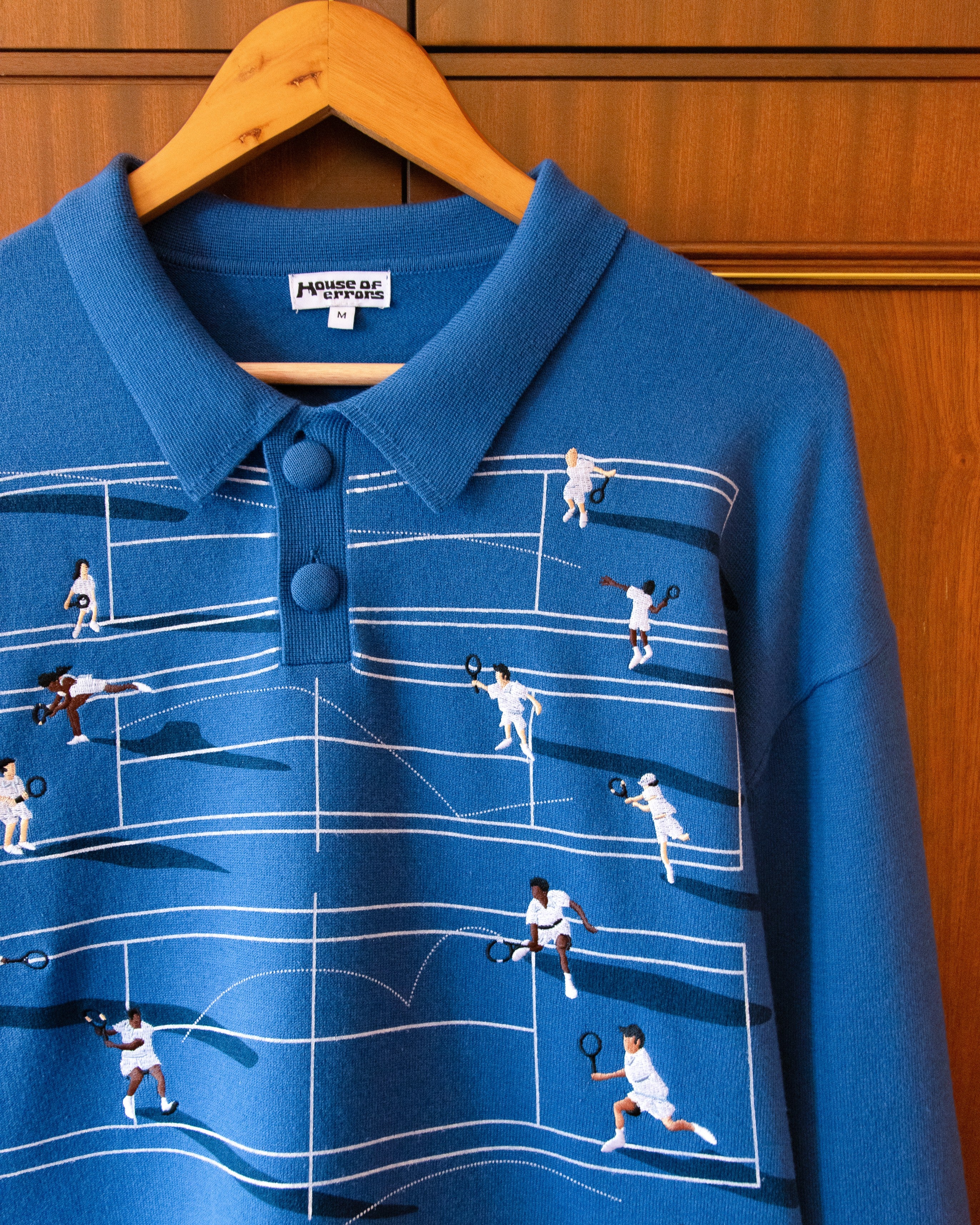 FINE KNIT TENNIS SWEATER - ASPHALT – HOUSE OF ERRORS