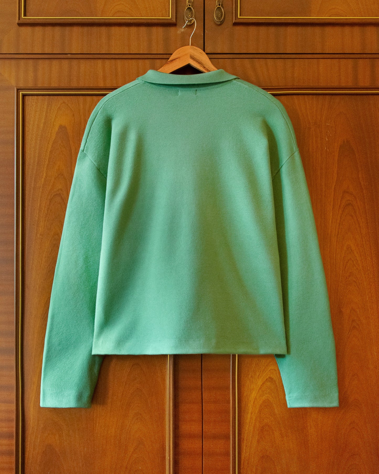 FINE KNIT TENNIS SWEATER - GRASS