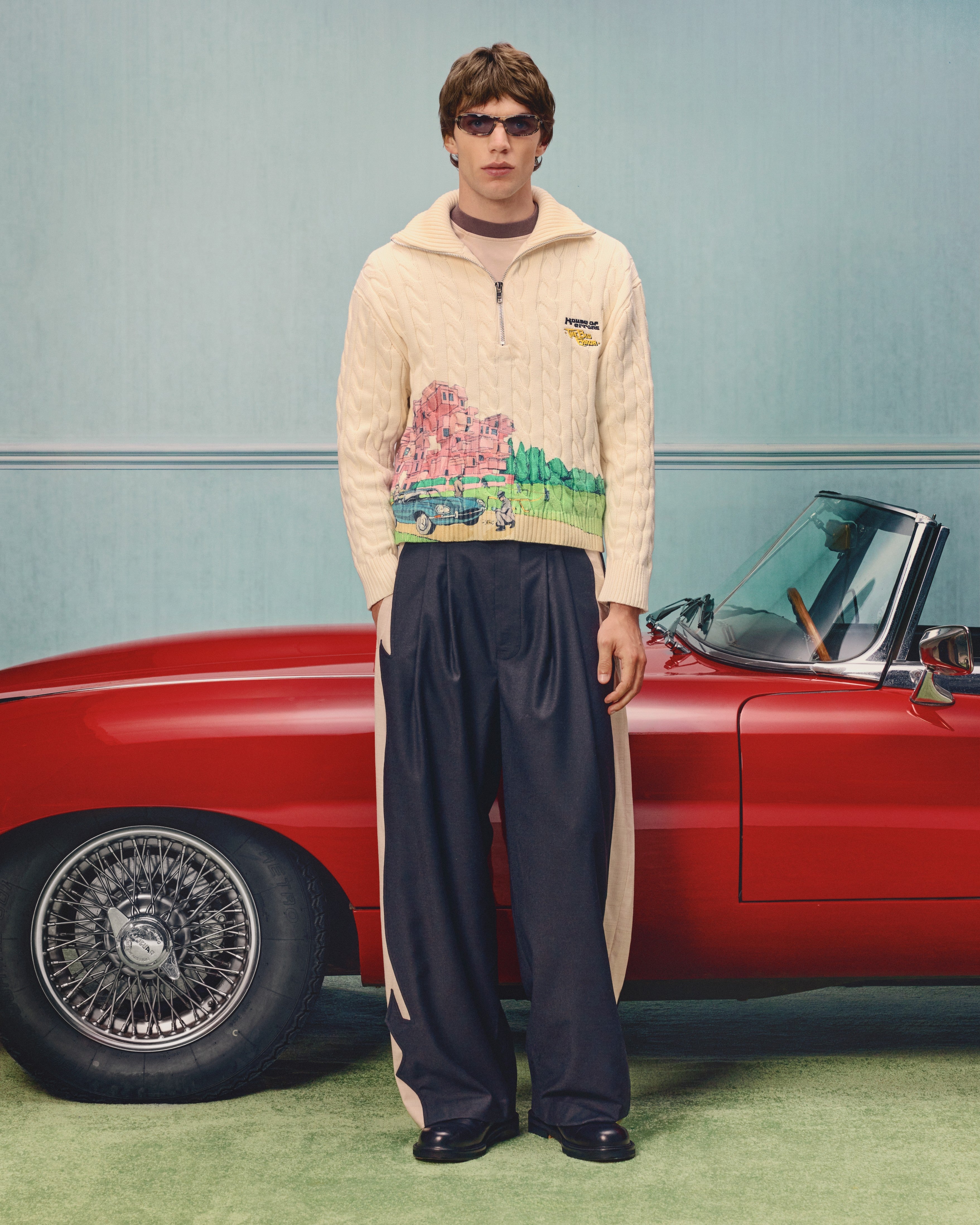 COTTON CABLE KNIT HALF ZIP – HOUSE OF ERRORS