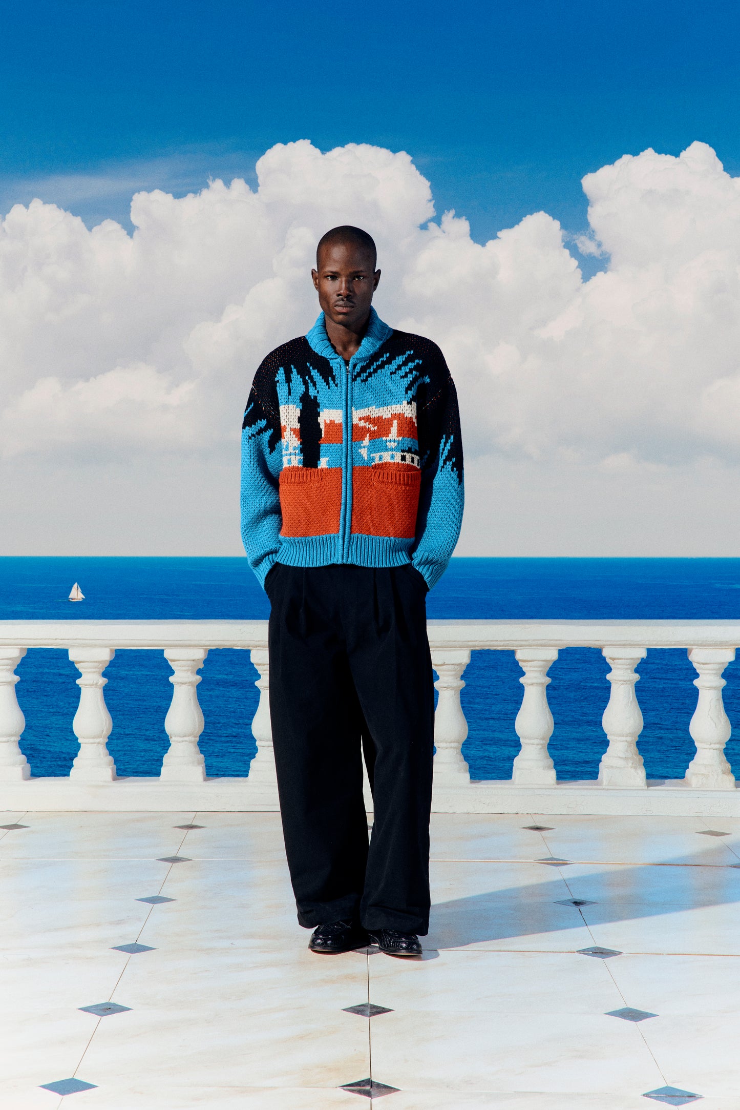 WOOL BLEND HOTEL ERRORS CARDIGAN