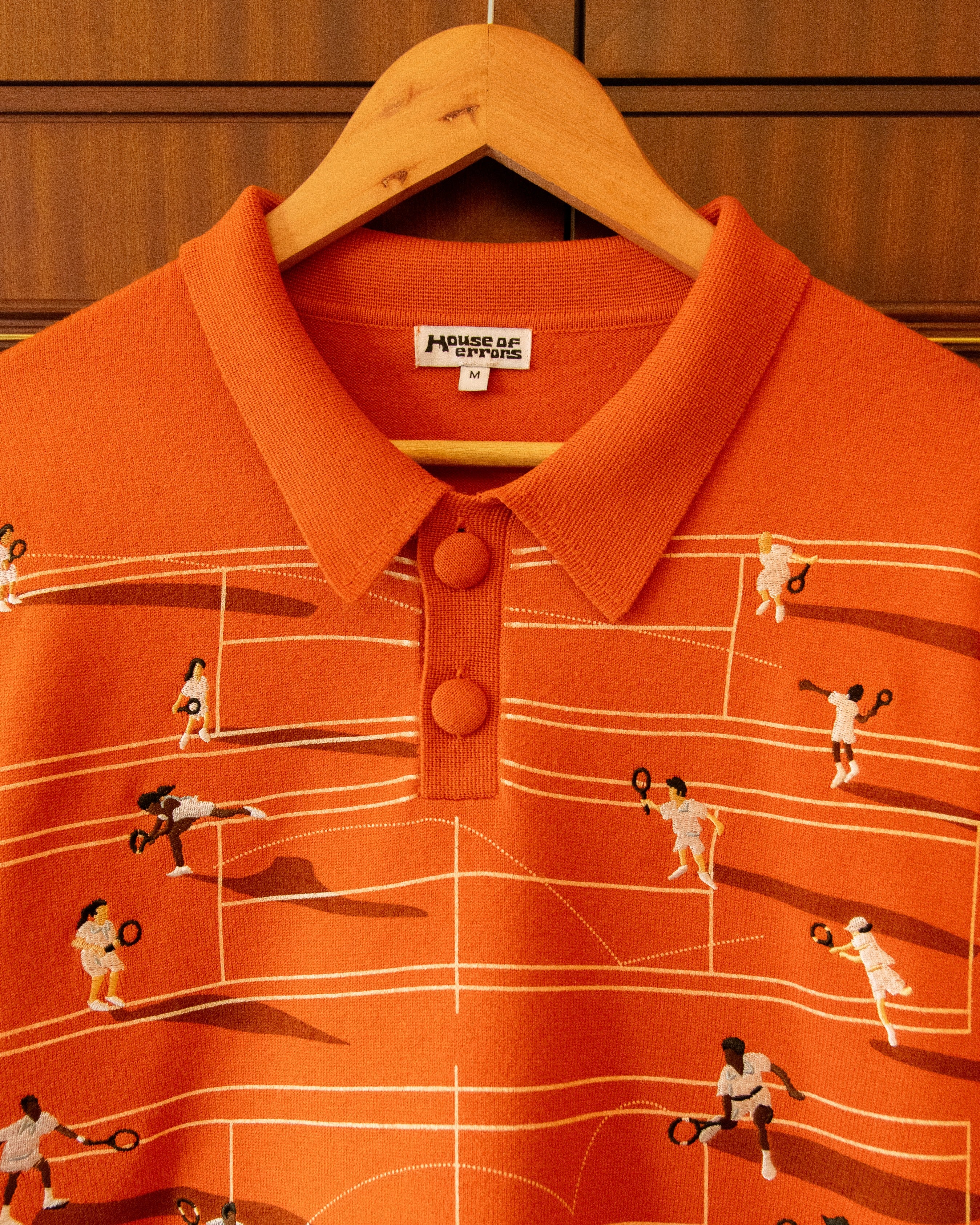 FINE KNIT TENNIS SWEATER - CLAY – HOUSE OF ERRORS