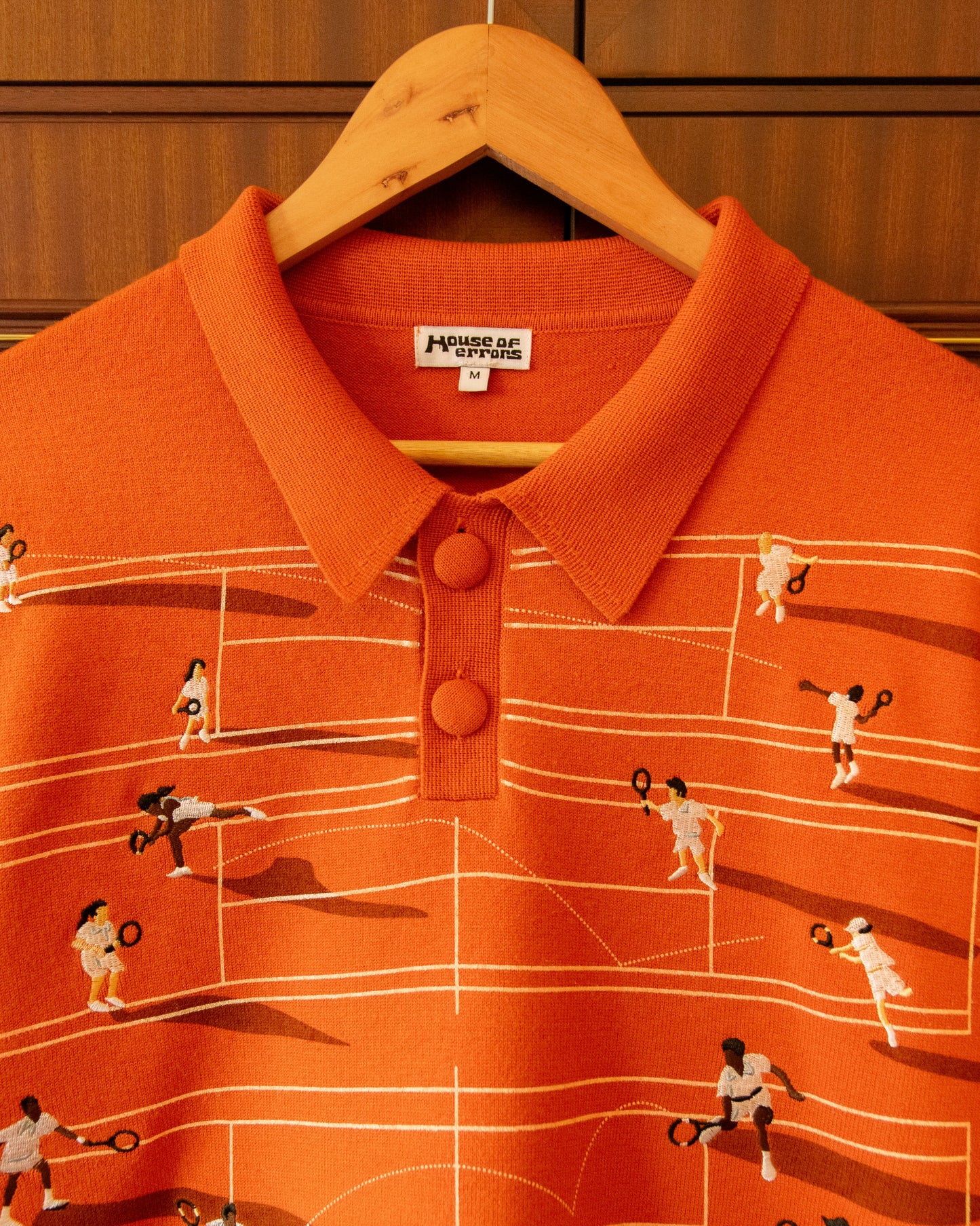 FINE KNIT TENNIS SWEATER - CLAY