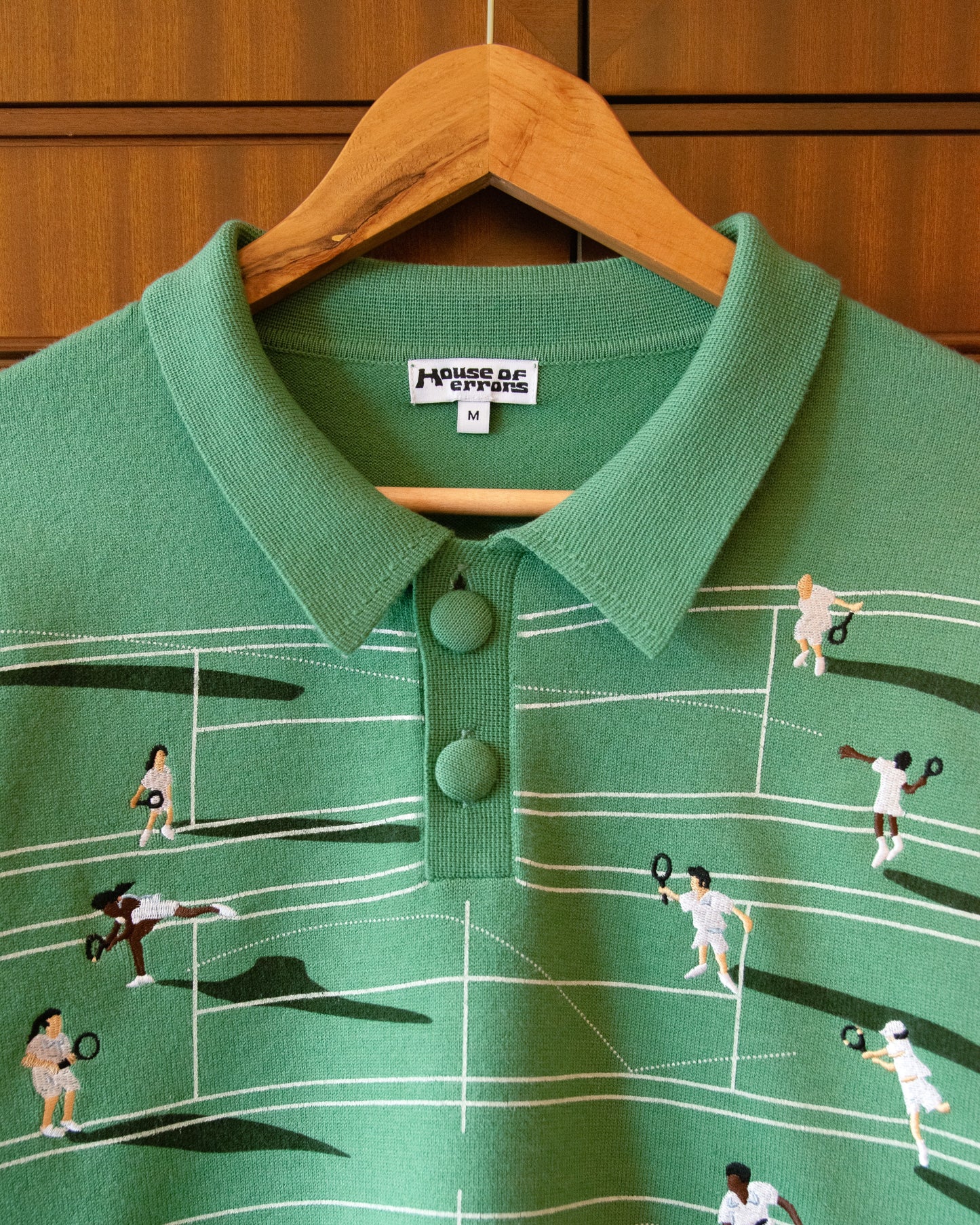 FINE KNIT TENNIS SWEATER - GRASS