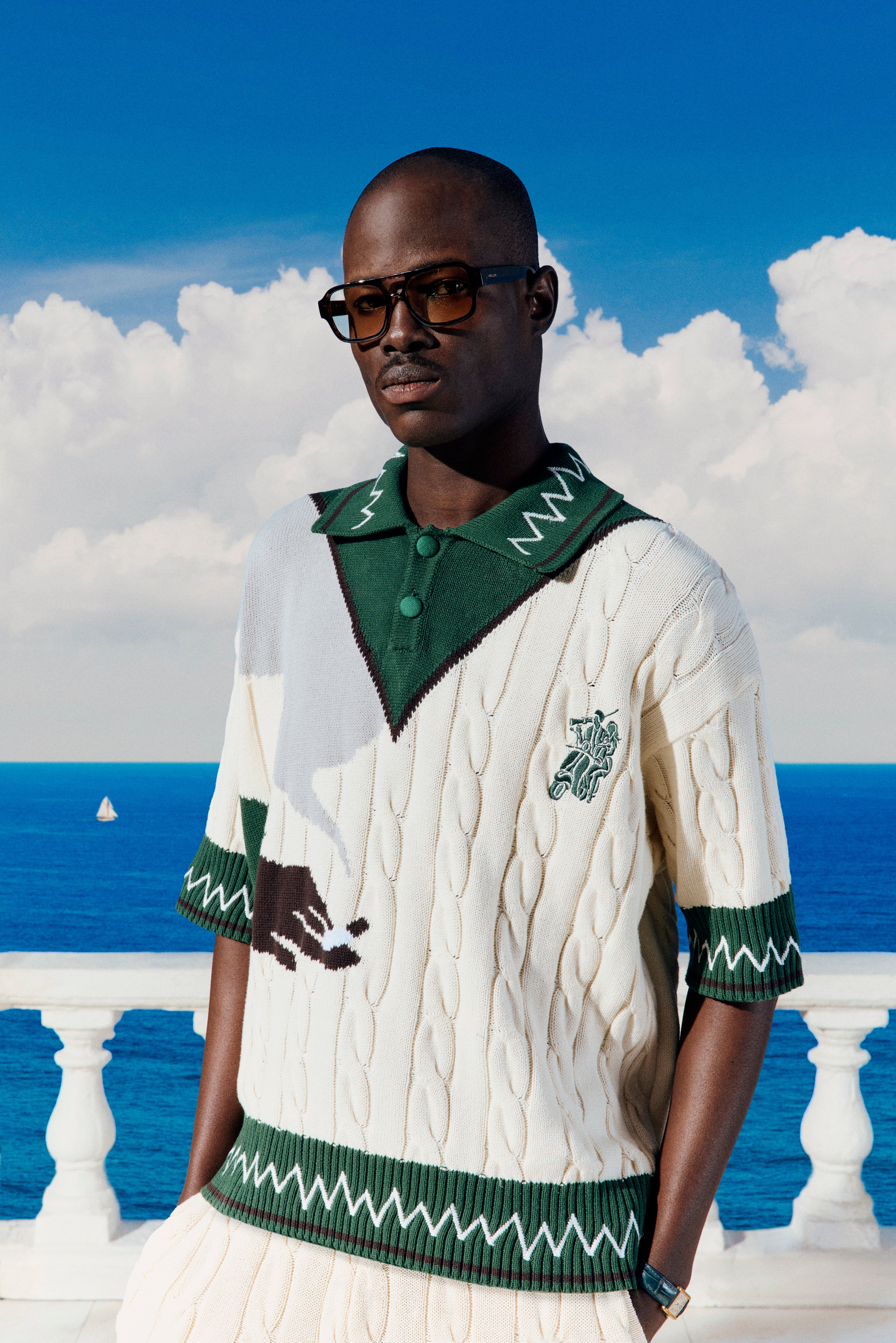 COTTON CABLE KNIT POLO – HOUSE OF ERRORS