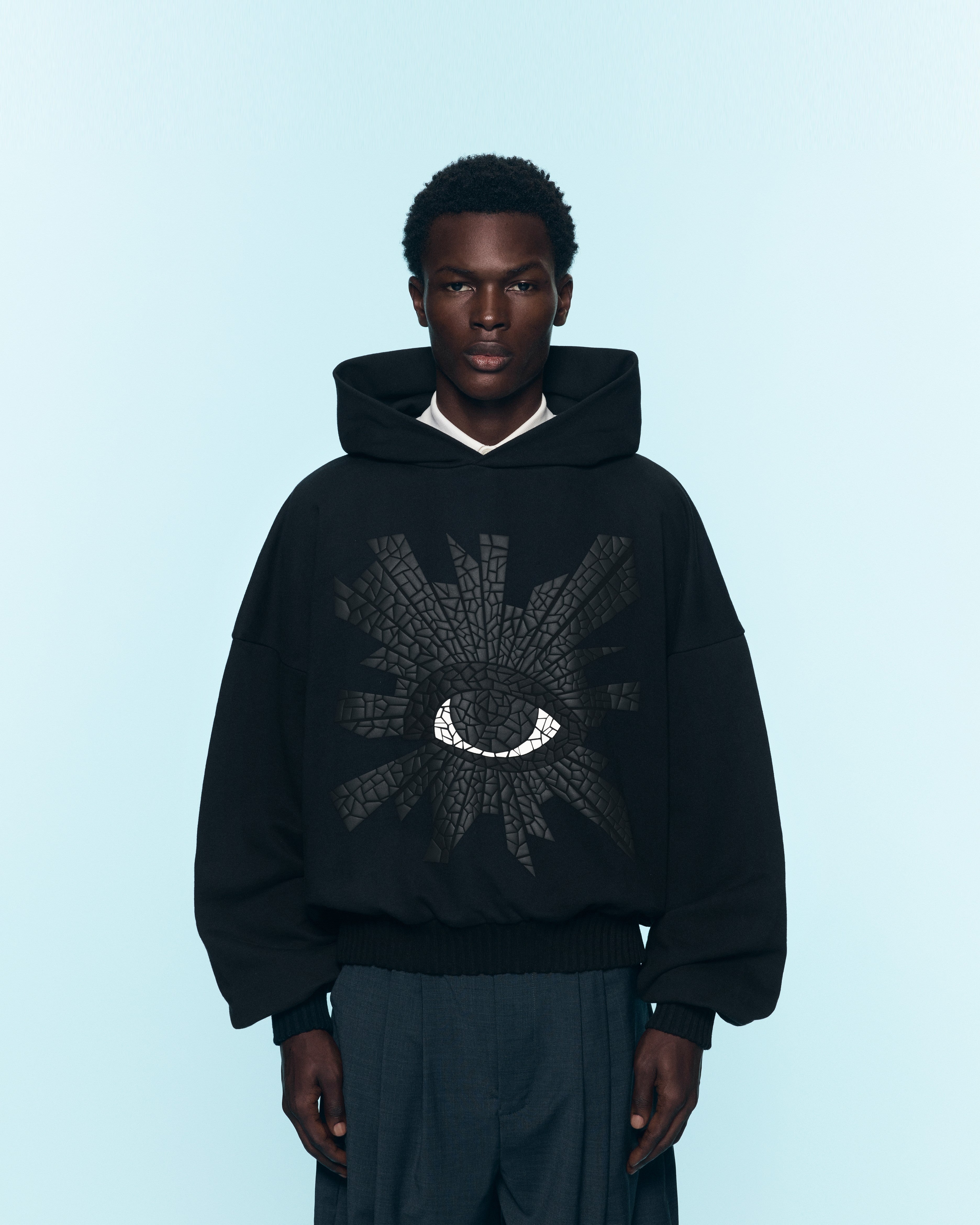 MOSAIC ALL-SEEING HOODIE IN BLACK – HOUSE OF ERRORS