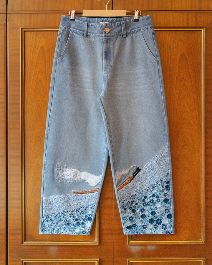 ERRORS EXPRESS EMBROIDERED JEANS