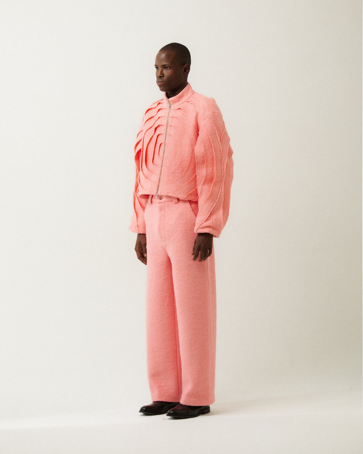 PINK WOOL TARGET JACKET