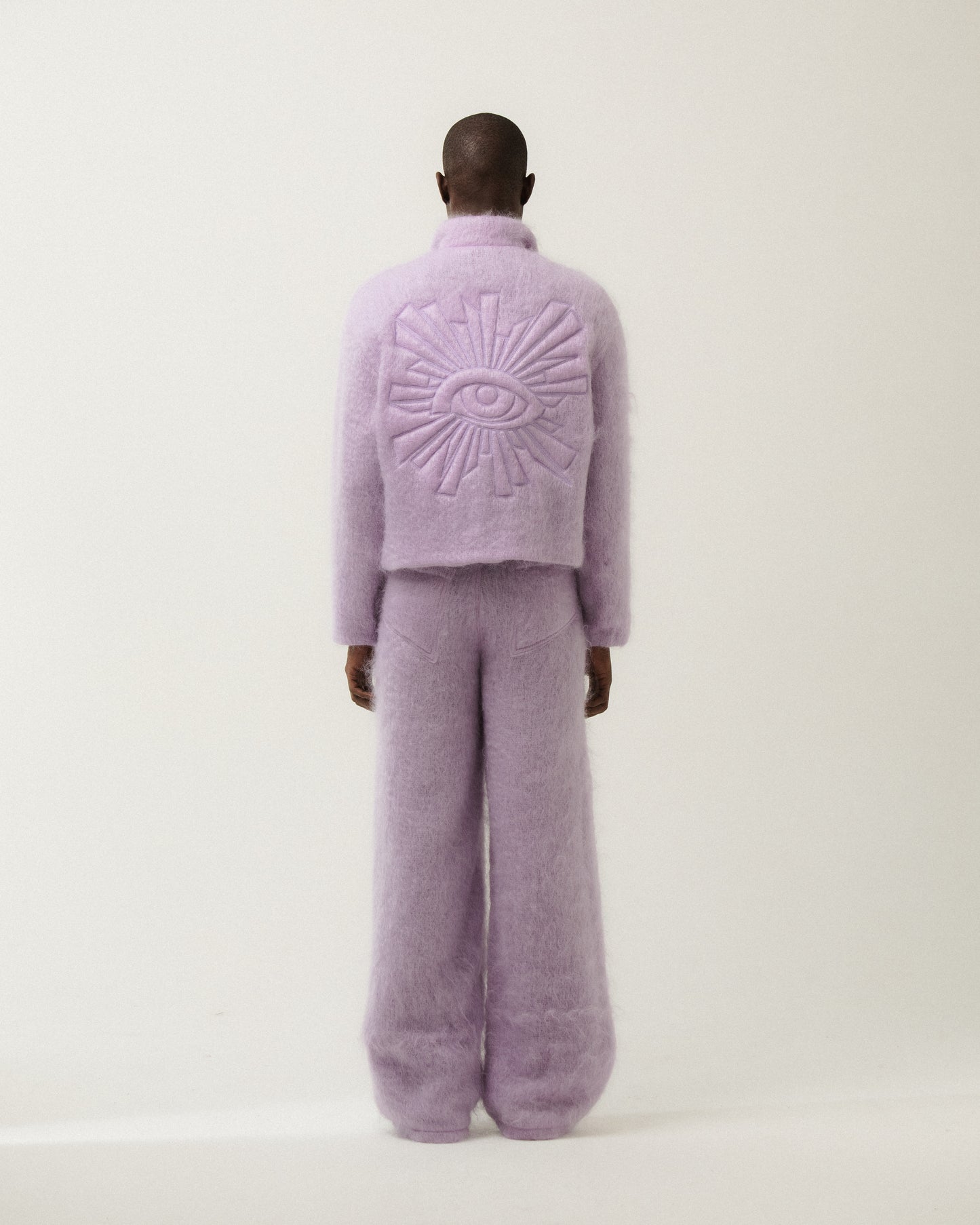 MOHAIR CHAINQUILT JACKET IN LILAC
