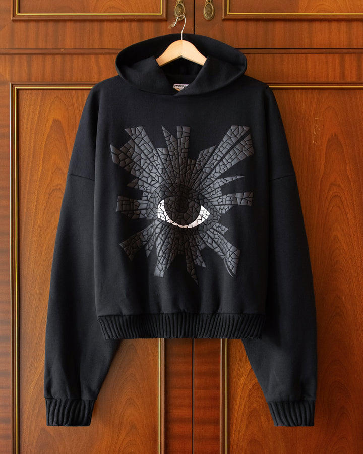 MOSAIC ALL-SEEING HOODIE IN BLACK