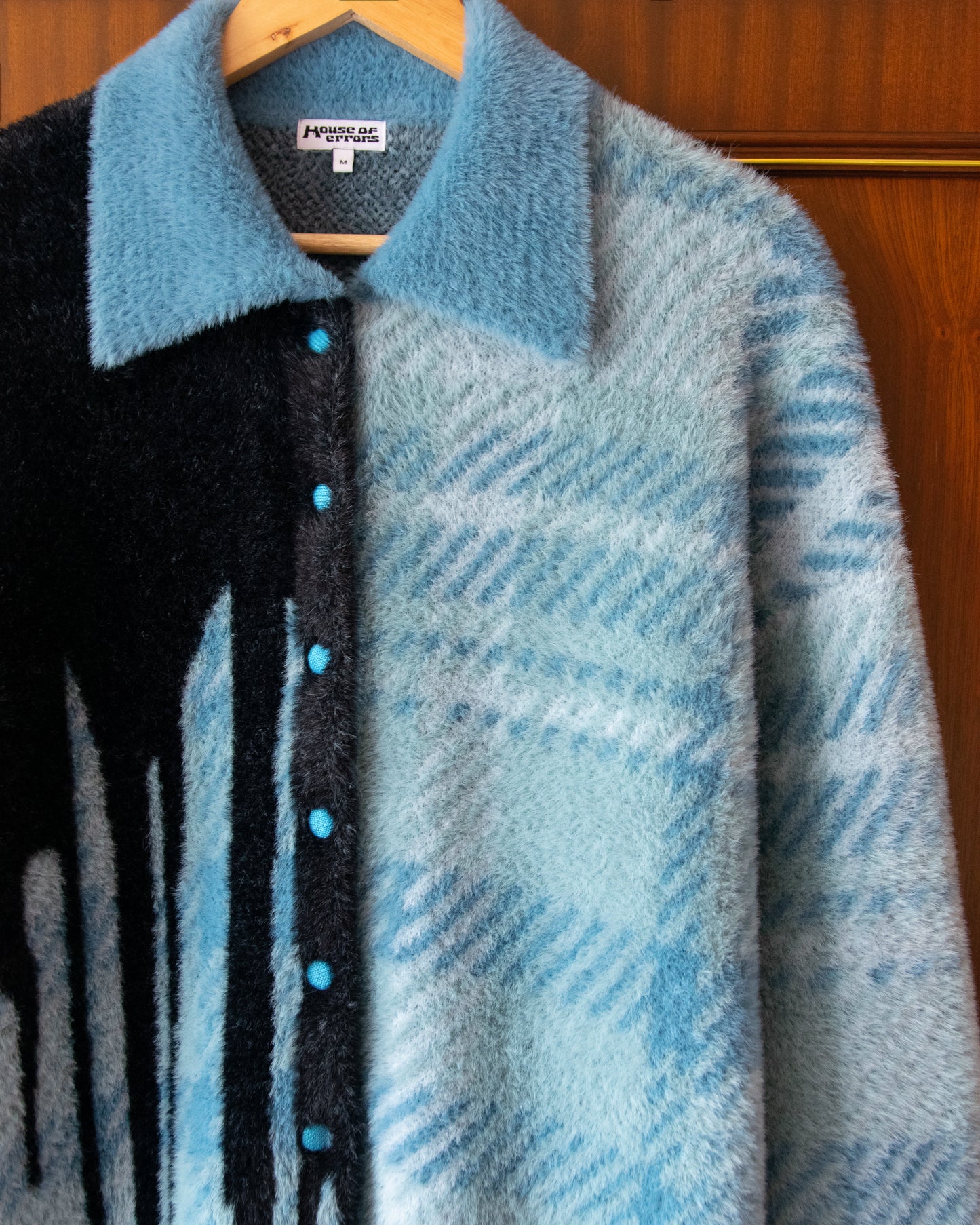 SHAGGY KNITTED CARDIGAN