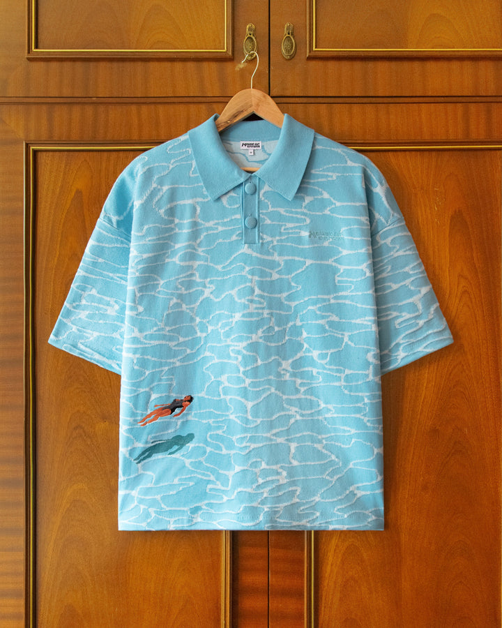 KNITTED COTTON FLOATING POLO