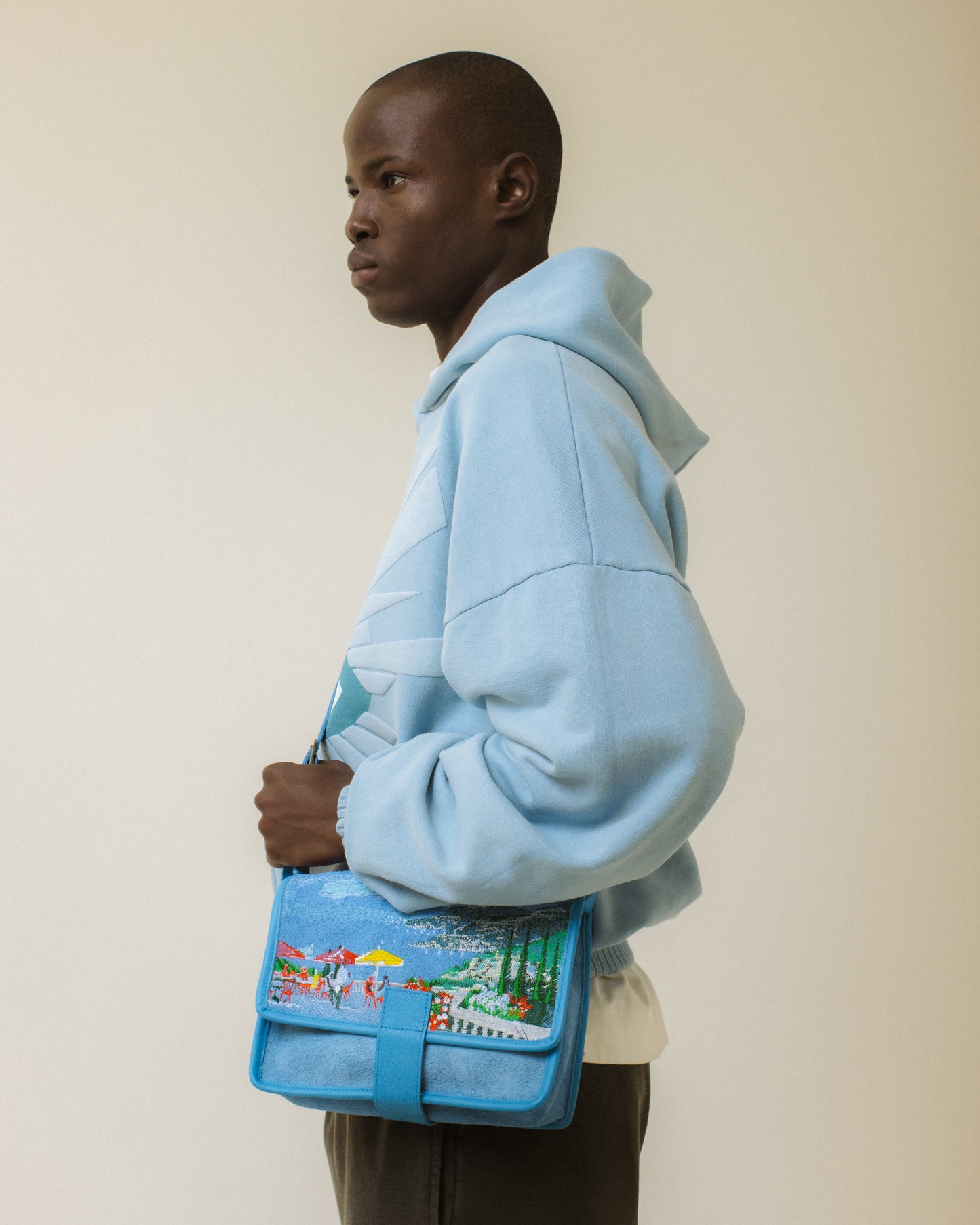 CAPRI CROSSBODY IN BLUE SUEDE