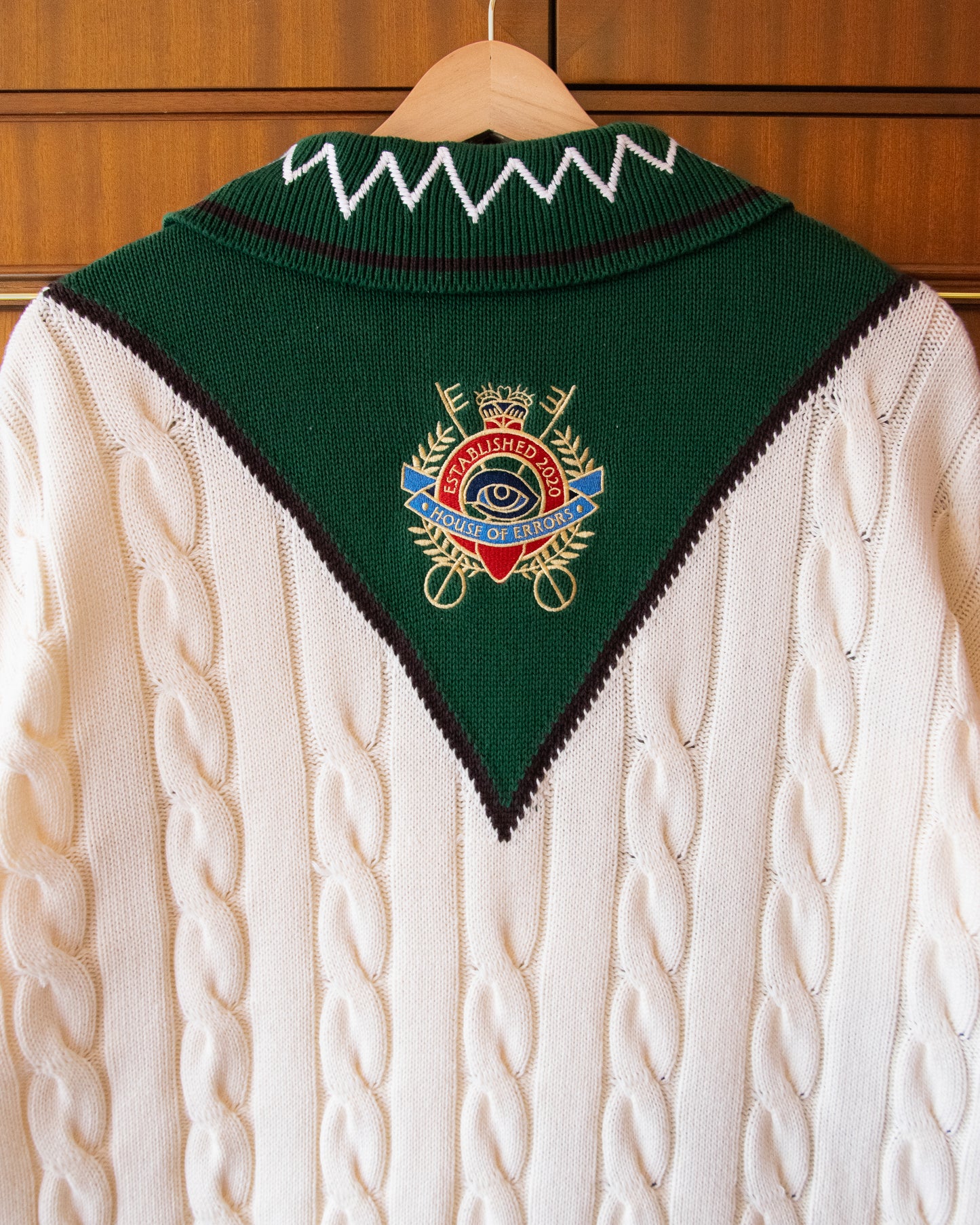 COTTON CABLE KNIT POLO