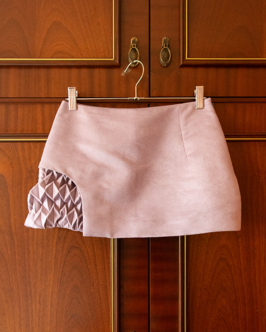 DIAMOND PLEAT MINISKIRT