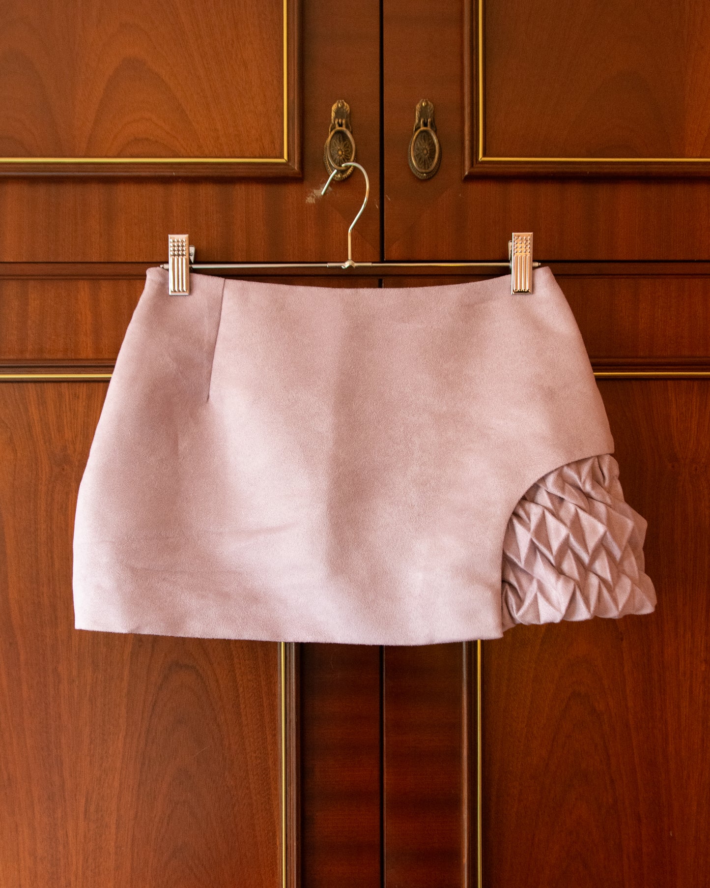 DIAMOND PLEAT MINISKIRT