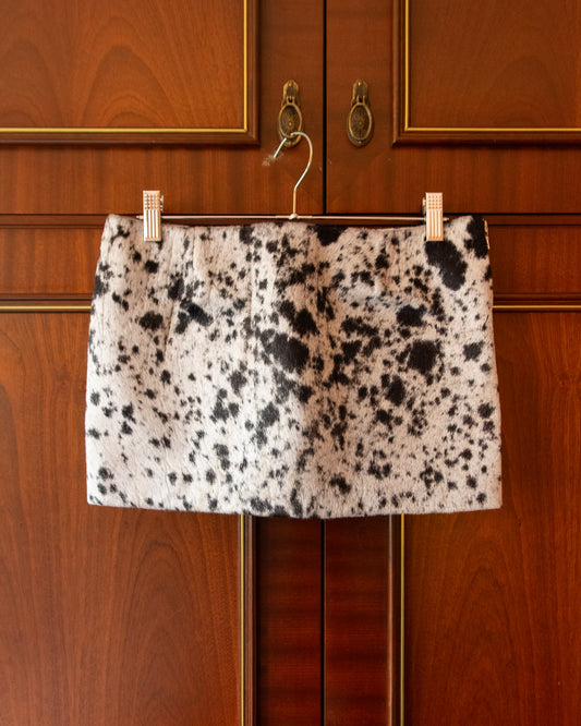 MINISKIRT IN PONYFUR LEATHER