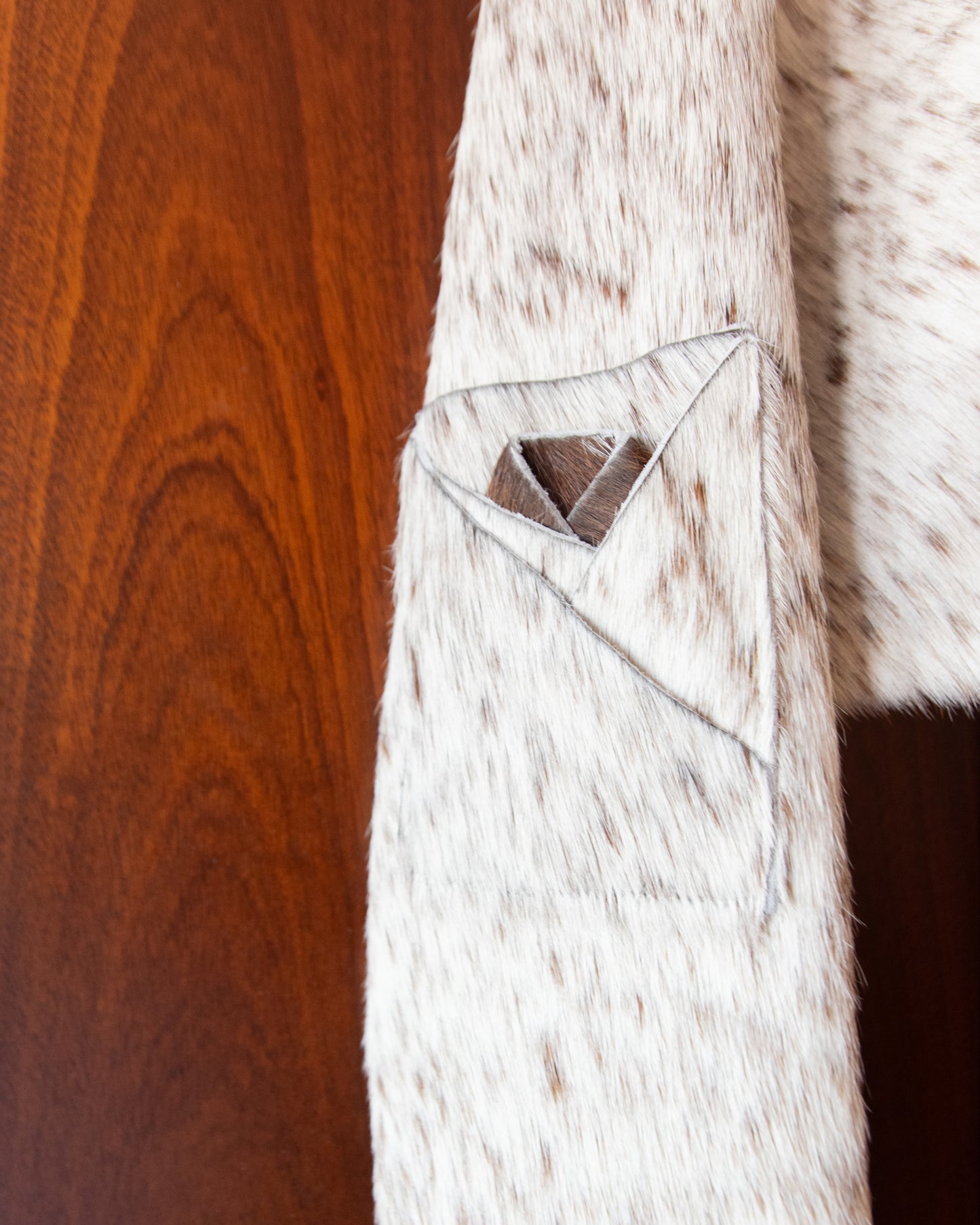 ORIGAMI FLOWER JACKET FROM LEATHER PONYFUR