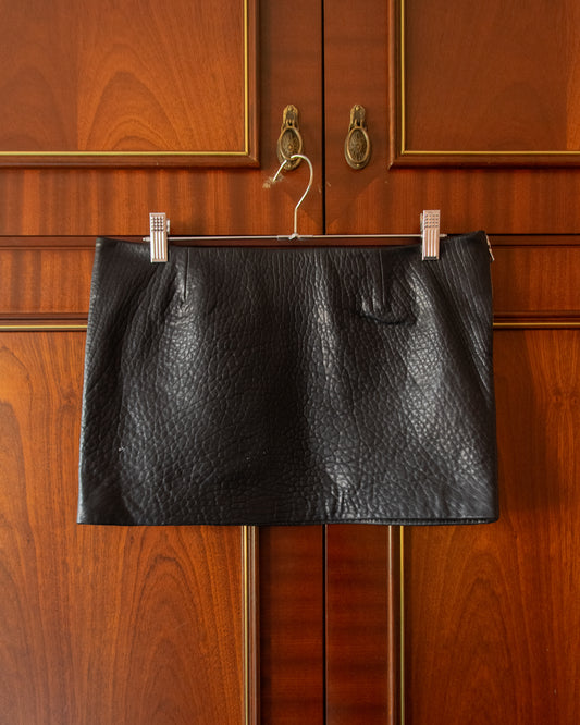 MINISKIRT IN BLACK LEATHER