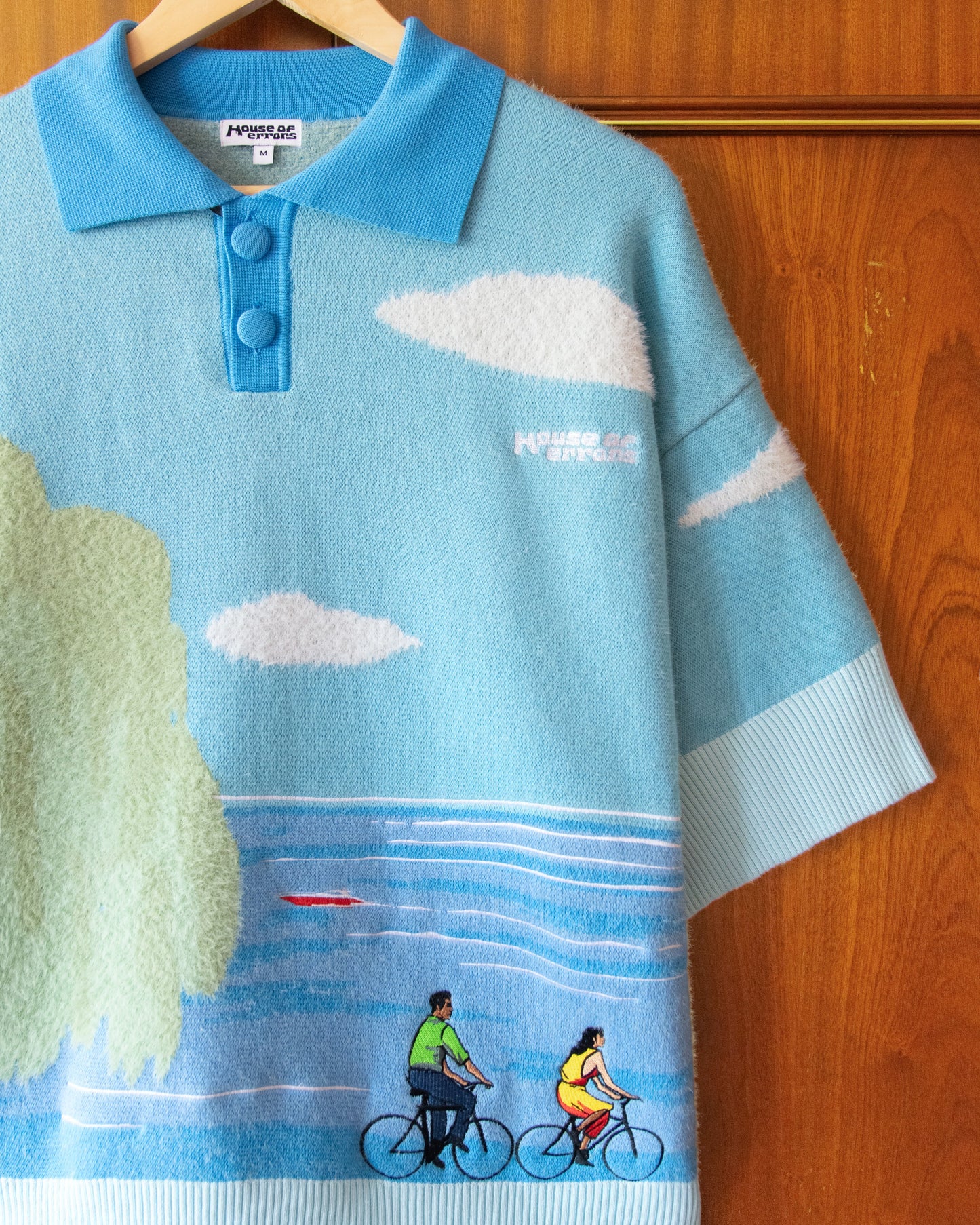 KNITTED SEASIDE RIDE POLO