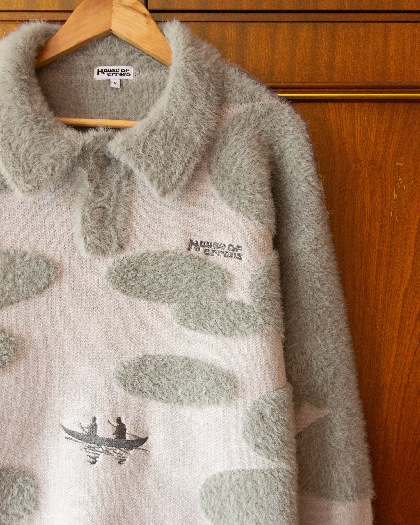 KNITTED BORNEO EXPEDITION SWEATER - GREY