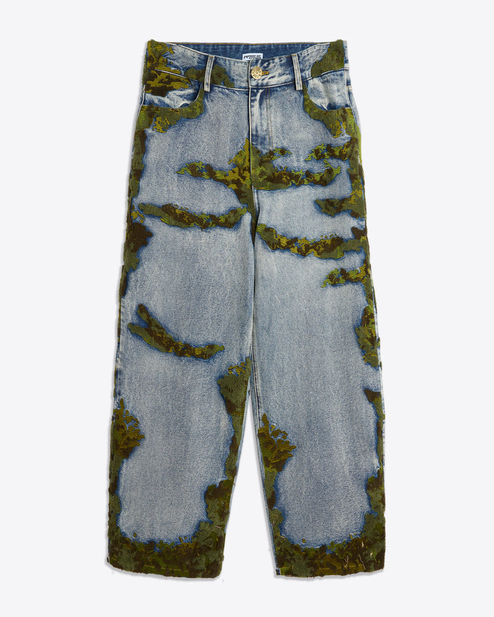 EMBROIDERED MOSS JEANS (TEST)