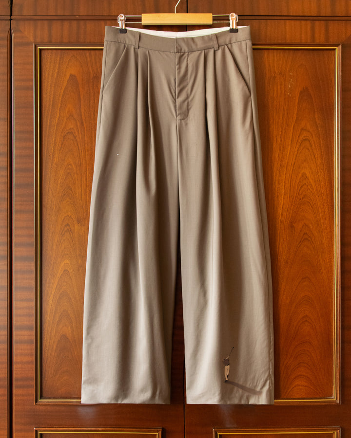 WOOL PLEATED GOLFER TROUSERS